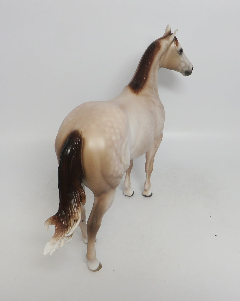 RIDDLE ME THIS OOAK ROSE DAPPLE GREY ISH MODEL HORSE LHS 2018