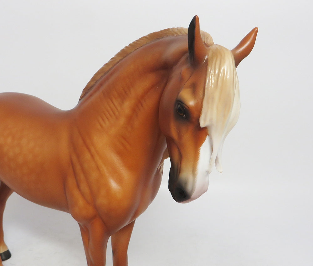 BURMUDA TRIANGLE-OOAK DAPPLE CHESTNUT ANDALUSIAN BY SHERYL LEISURE LHS 2018