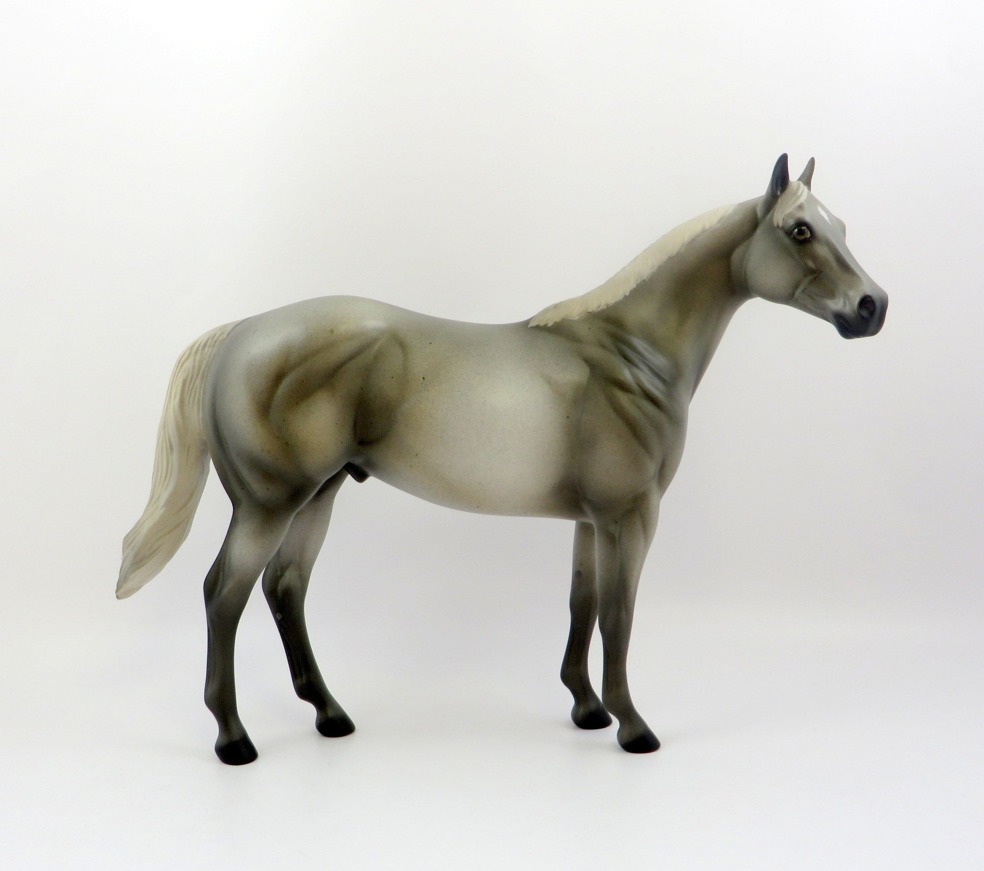 EVENING MIST-OOAK FLEA BIT GREY ISH MODEL HORSE 6/21/19