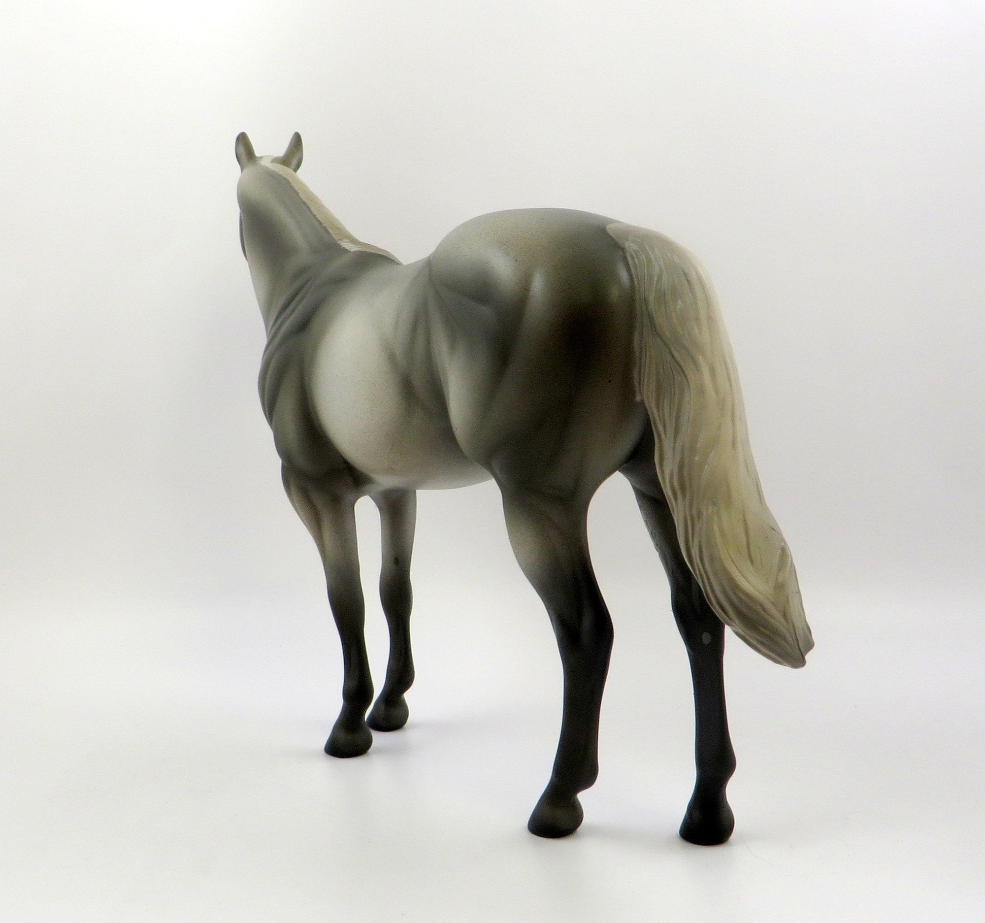 EVENING MIST-OOAK FLEA BIT GREY ISH MODEL HORSE 6/21/19