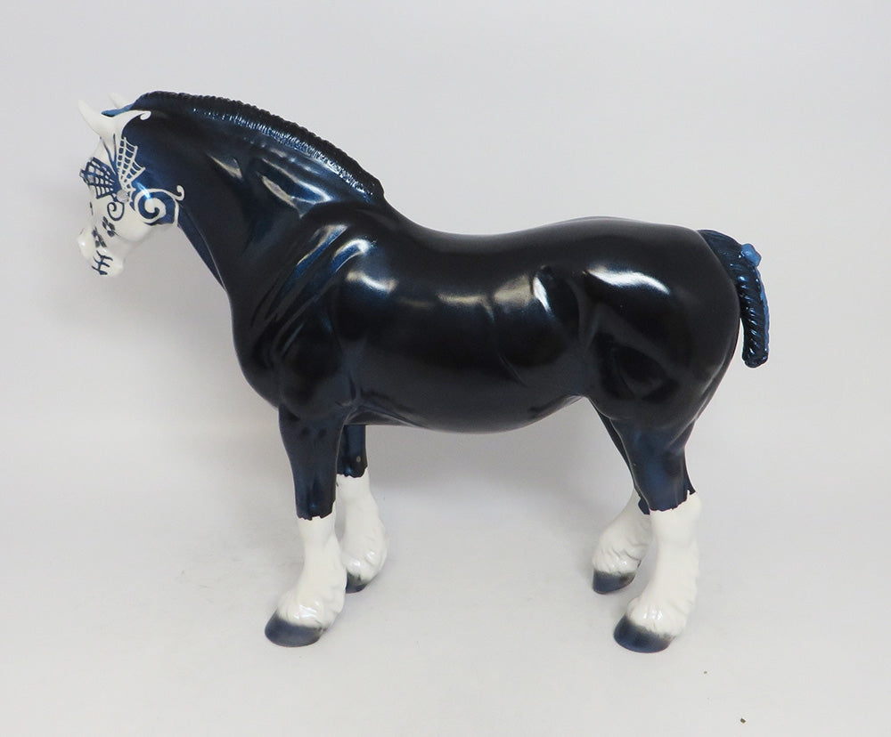Phoebe- OOAK Halloween Decorator Skull Heavy Draft mare Model Horse 2018