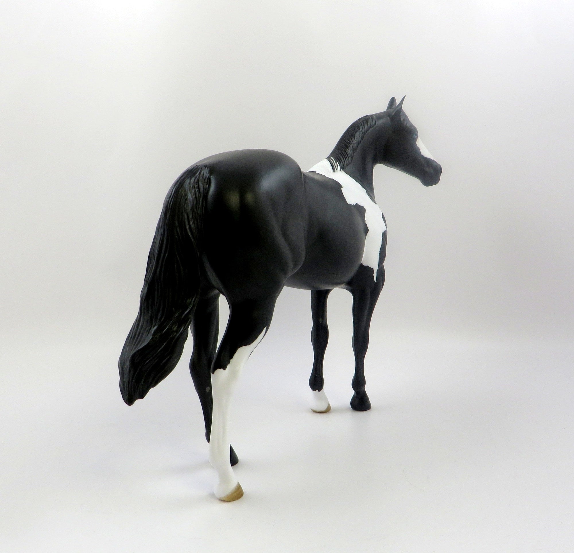 ZONA-OOAK BLACK AND WHITE PAINT ISH MODEL HORSE 6/21/19