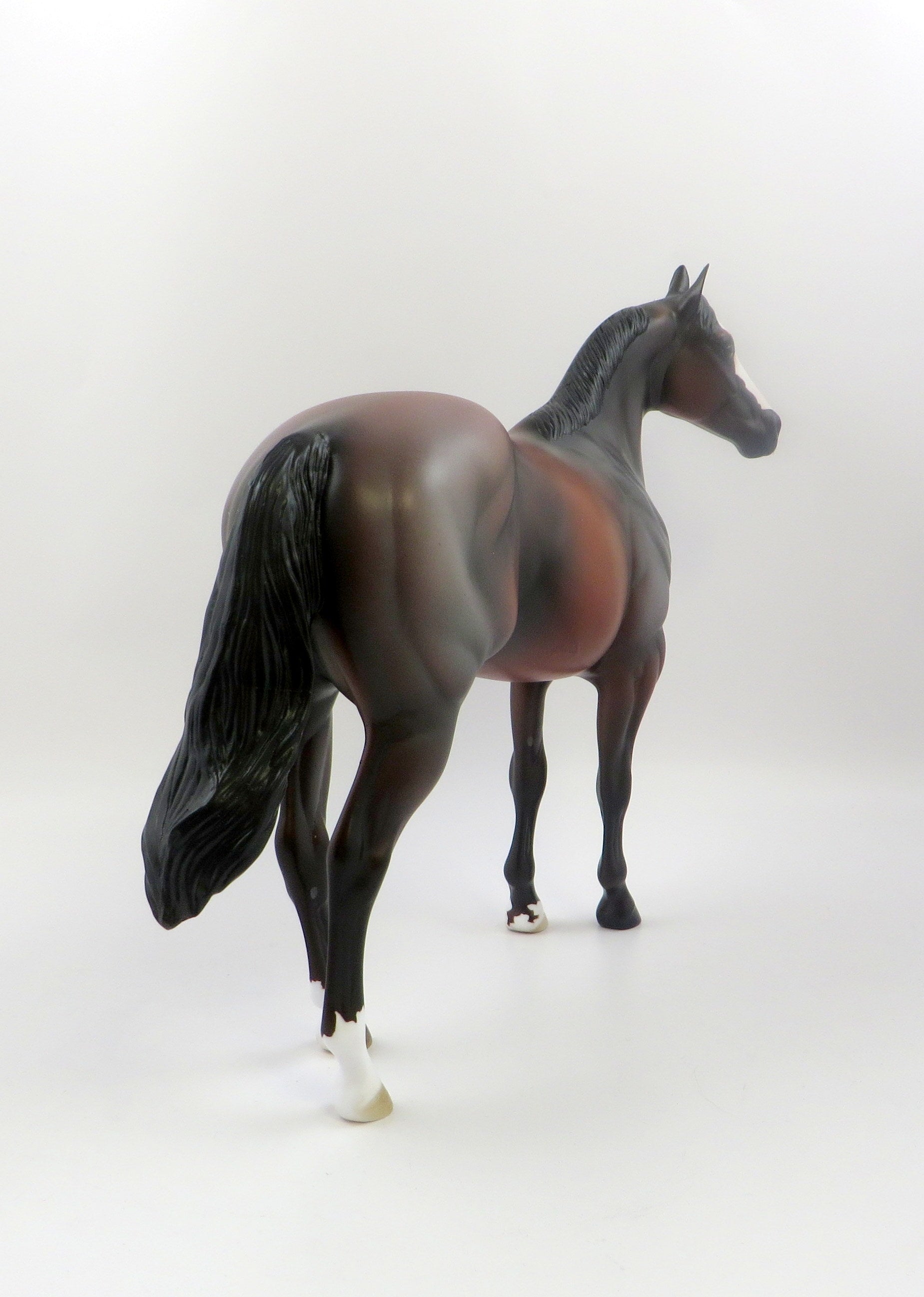 KALIBIS-OOAK BAY ROAN ISH MODEL HORSE BY AMANDA 6/21/19