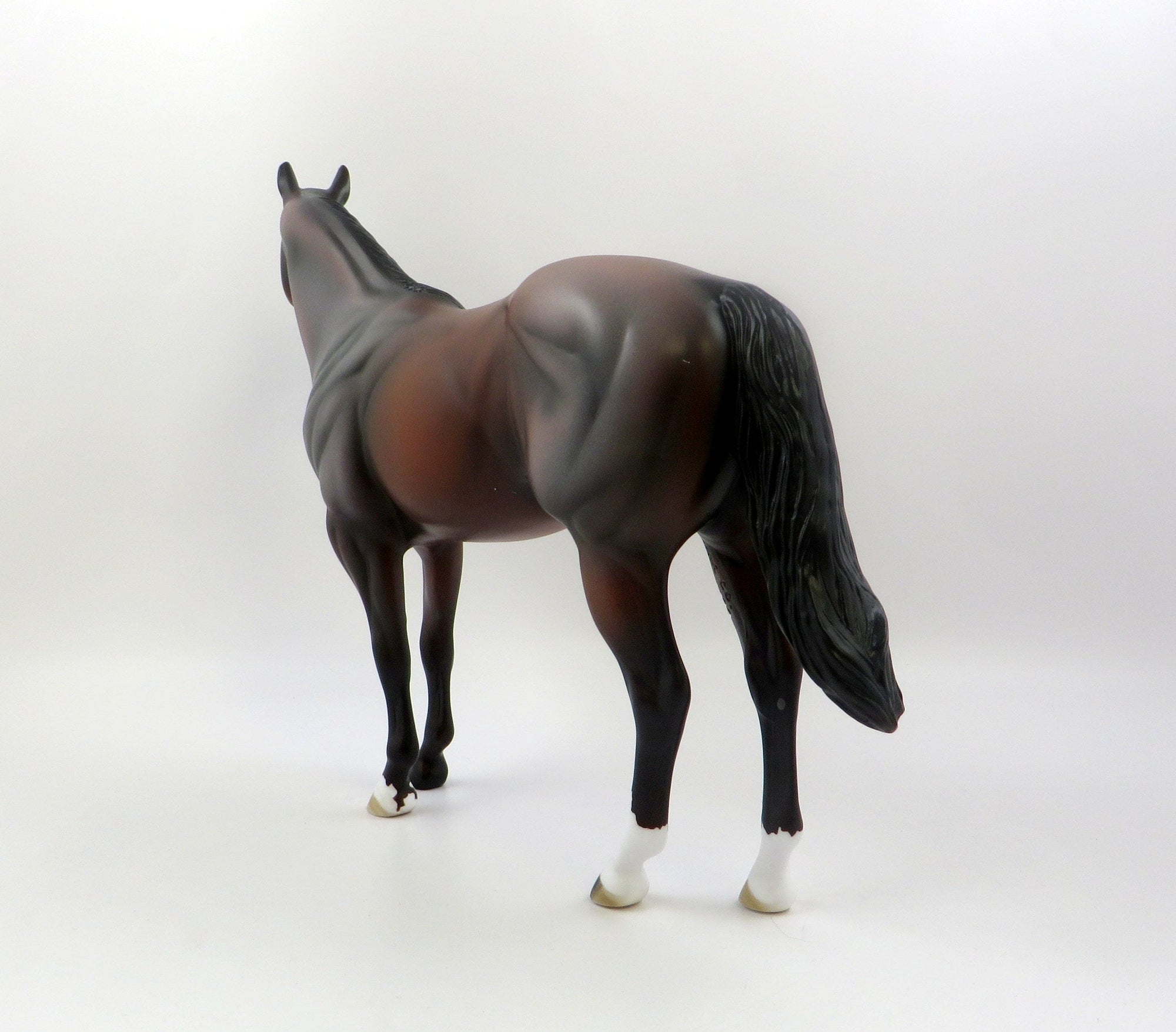 KALIBIS-OOAK BAY ROAN ISH MODEL HORSE BY AMANDA 6/21/19