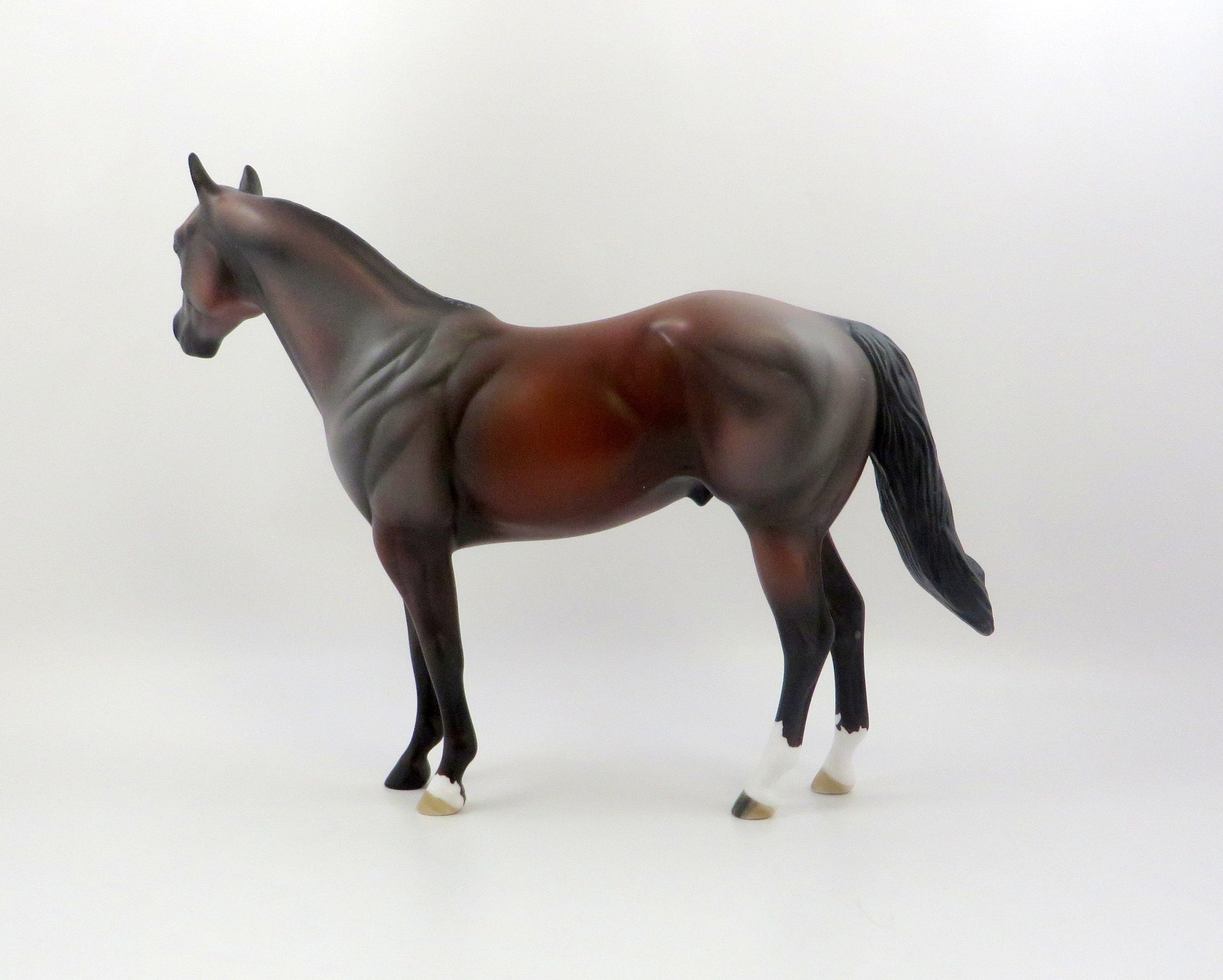 KALIBIS-OOAK BAY ROAN ISH MODEL HORSE BY AMANDA 6/21/19