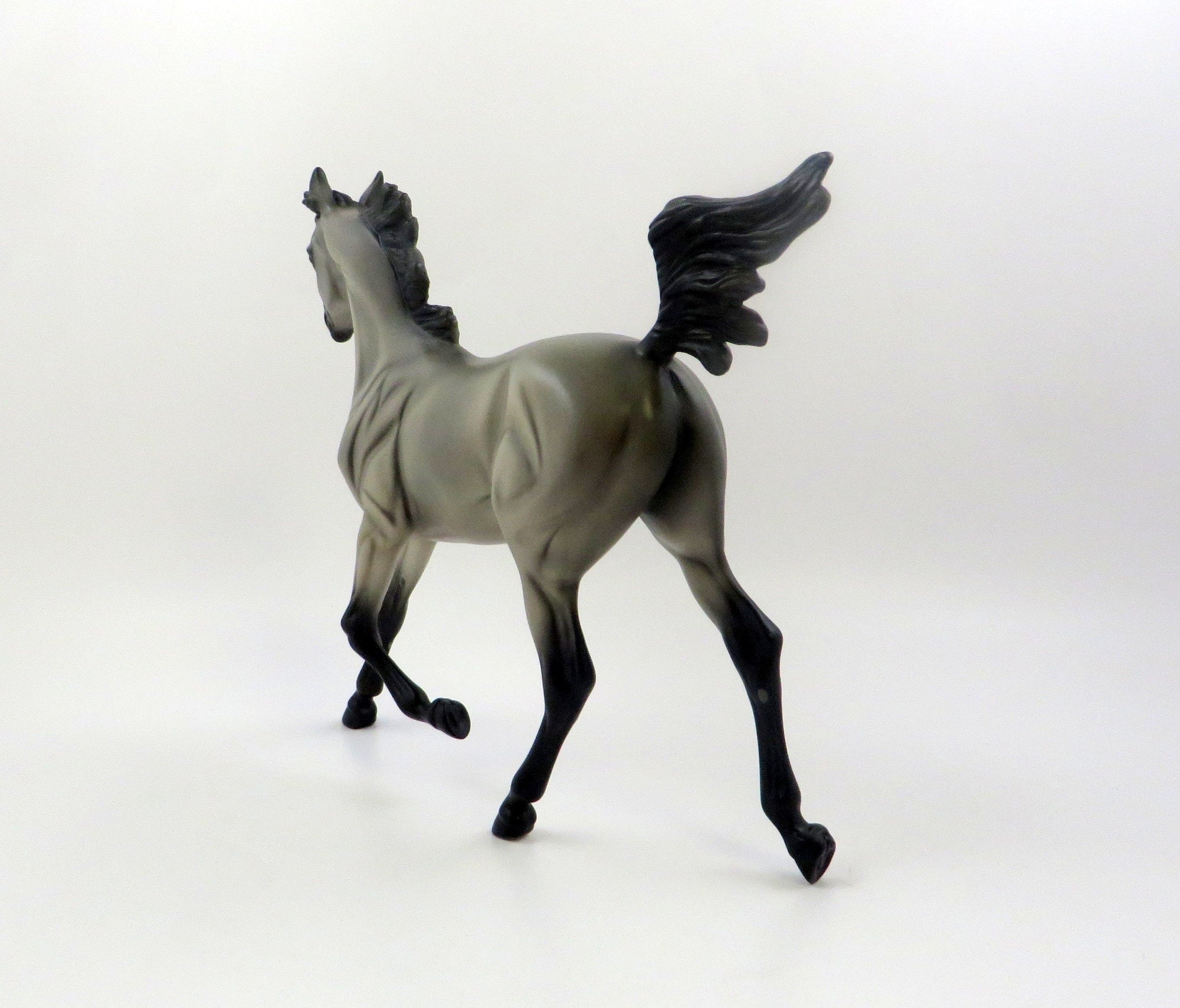 THUNDER JAM-OOAK GREY YEARLING MODEL HORSE 6/21/19