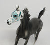 OZUL- OOAK GREY SUGAR SKULL WITH JEWELS YEARLING MODEL HORSE MM 2018