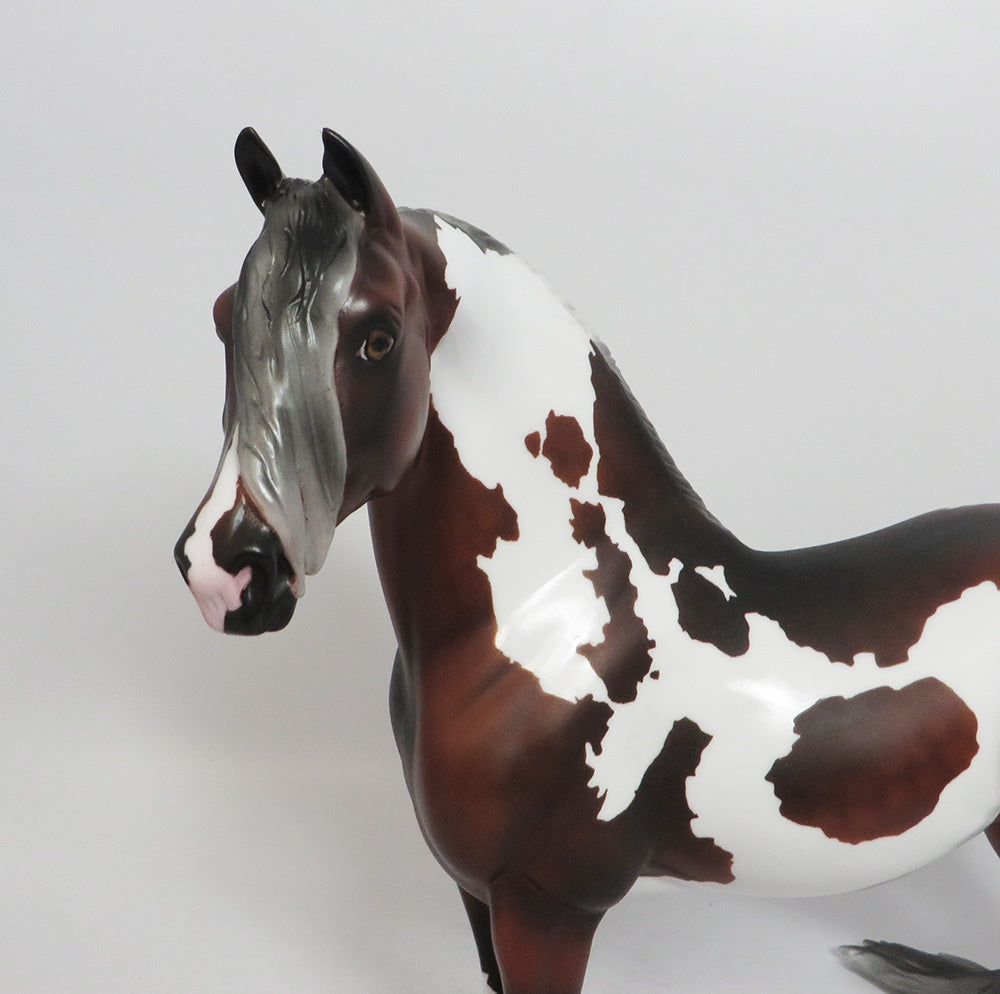RIVERTON-OOAK DAPPLE SILVER BAY PINTO MORGAN MODEL HORSE 10/12/18