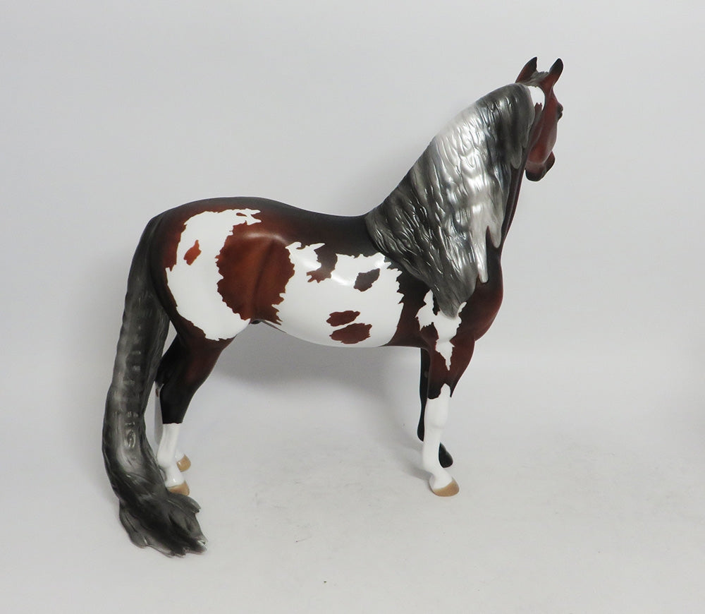 RIVERTON-OOAK DAPPLE SILVER BAY PINTO MORGAN MODEL HORSE 10/12/18