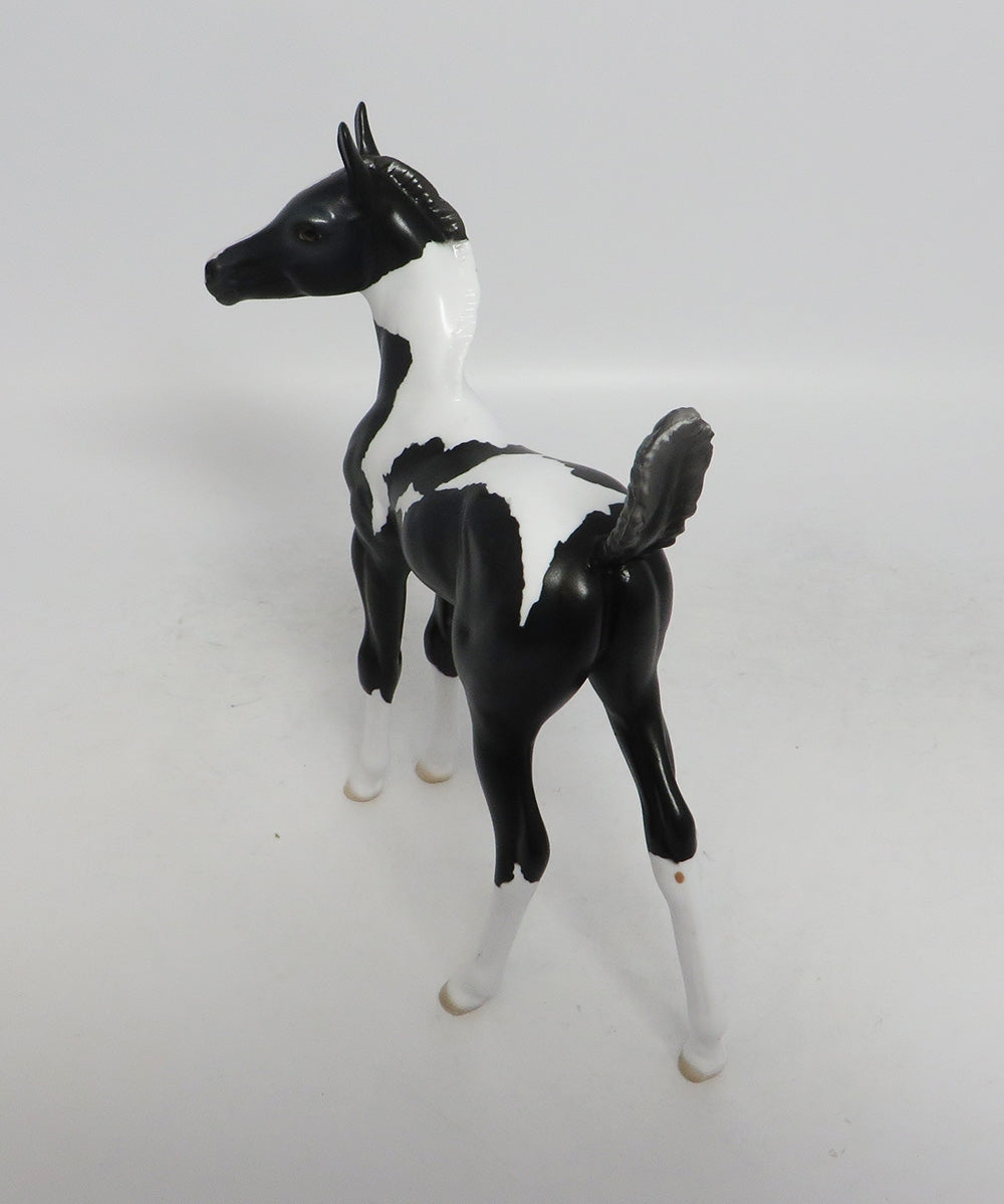 ADIVA- OOAK BLACK PINTO DAPPLE ARABIAN FOAL BY AMANDA HOSTSTLER 10/18/18
