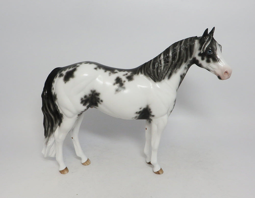 PHANTOM-OOAK BLACK SABINO ISH MODEL HORSE BY SHERYL LEISURE 10/4/2018