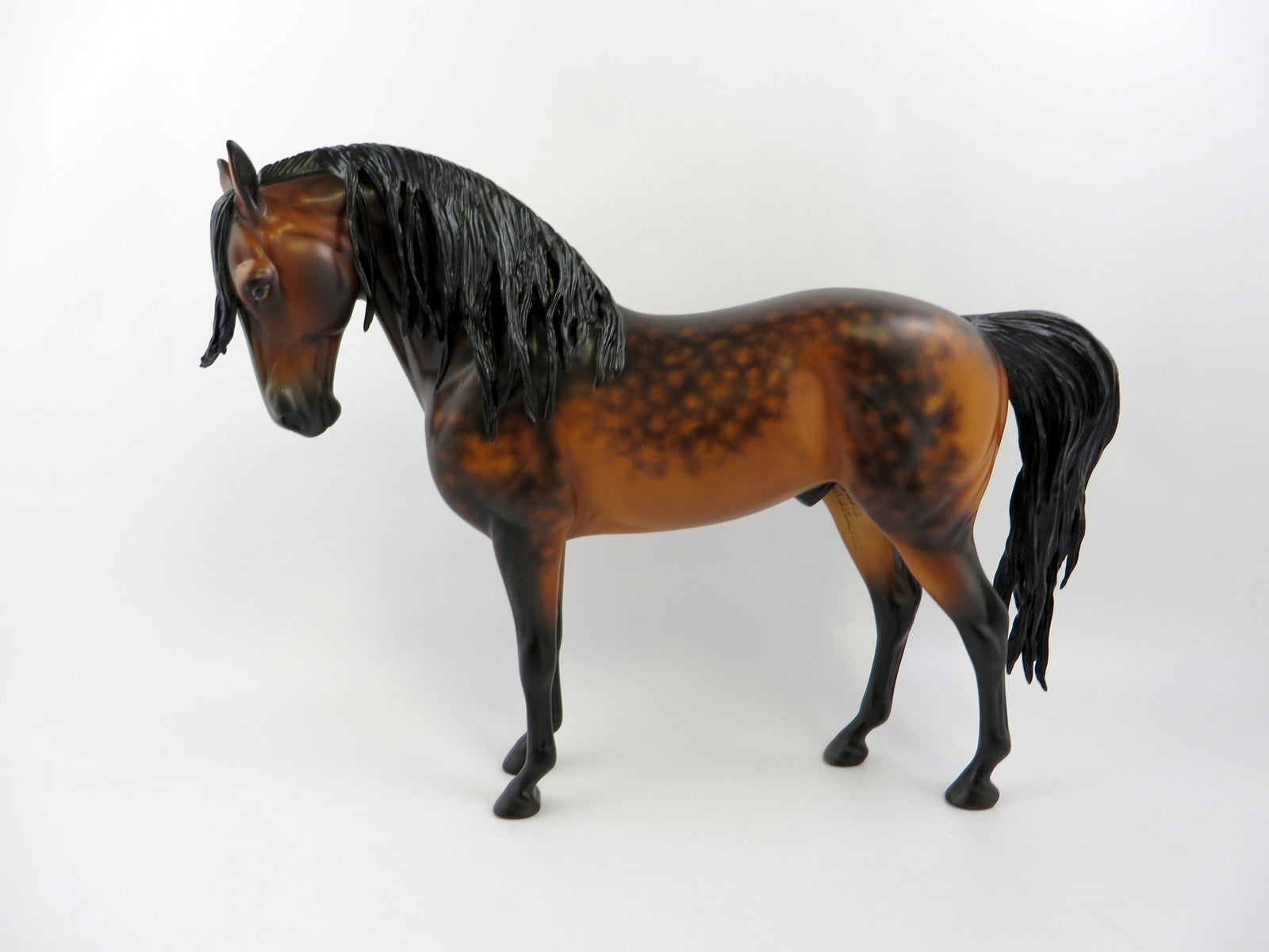 BENZ-OOAK DAPPLE BAY ANDALUSIAN MODEL HORSE BY SHYER LEISURE EQ 19