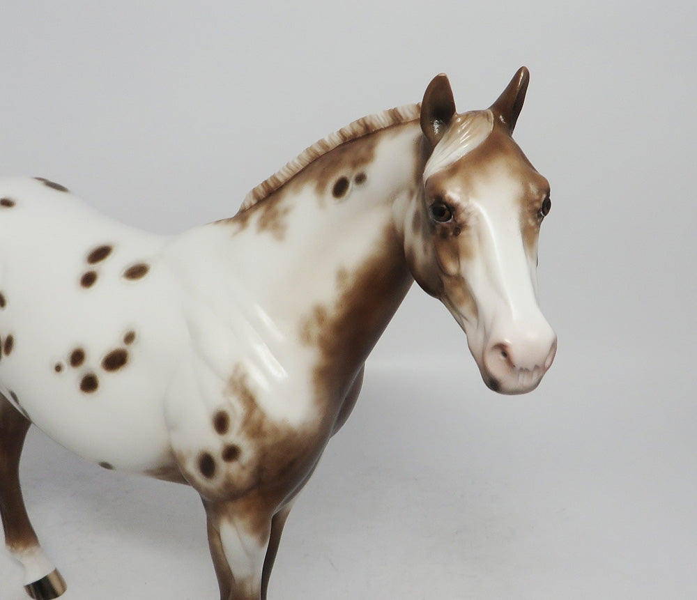 CHARLATAN- OOAK CHESNUT APPALOOSA ISH MODEL HORSE BY SHERYL LEISURE 10/4/2018