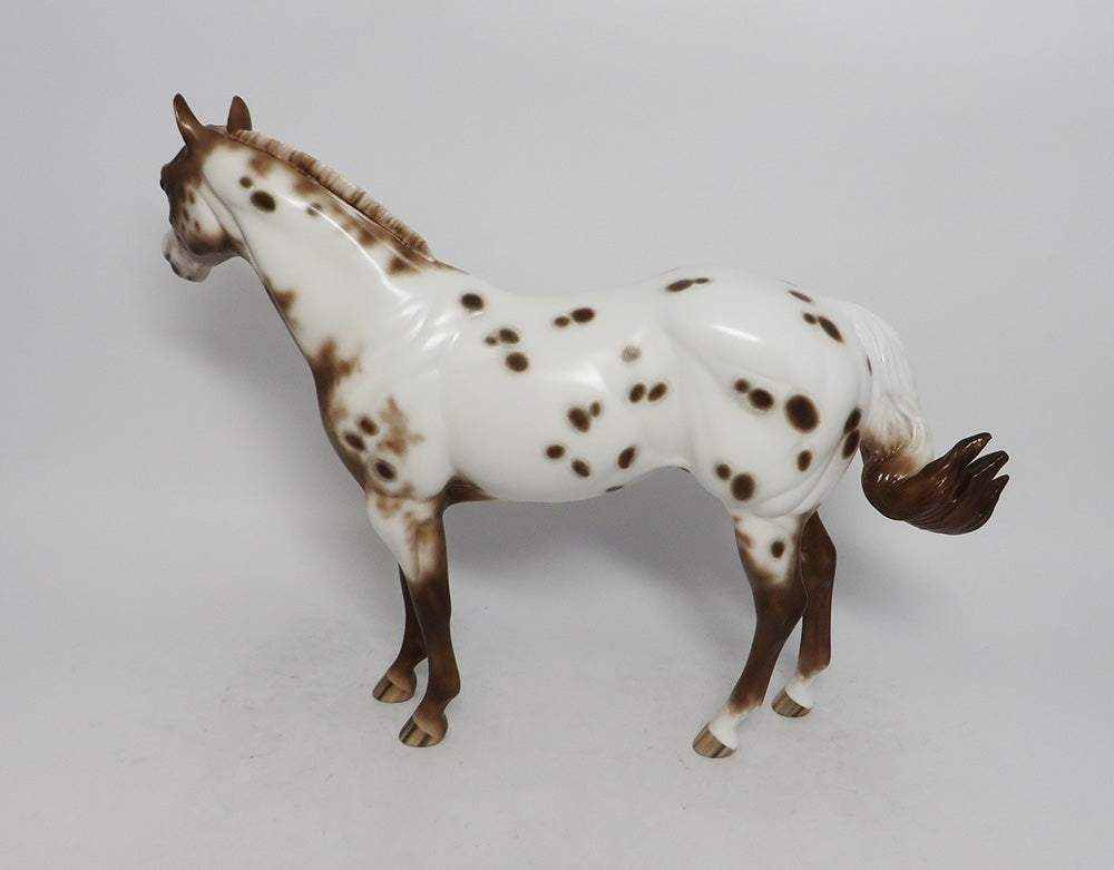 CHARLATAN- OOAK CHESNUT APPALOOSA ISH MODEL HORSE BY SHERYL LEISURE 10/4/2018