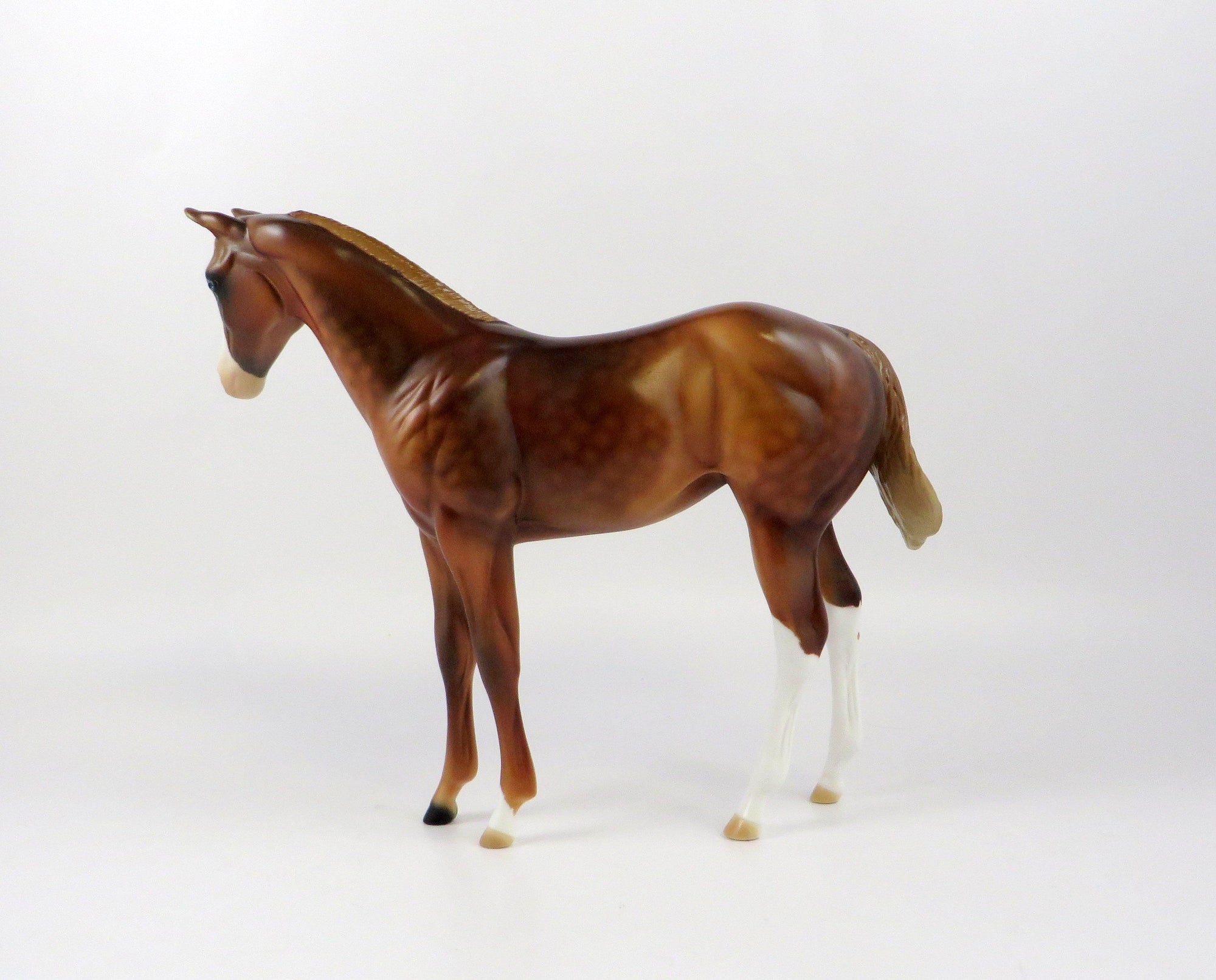 HILL DO IT-OOAK CHESTNUT WEANLING MODEL HORSE BY AUDREY DIXON 6-27-19