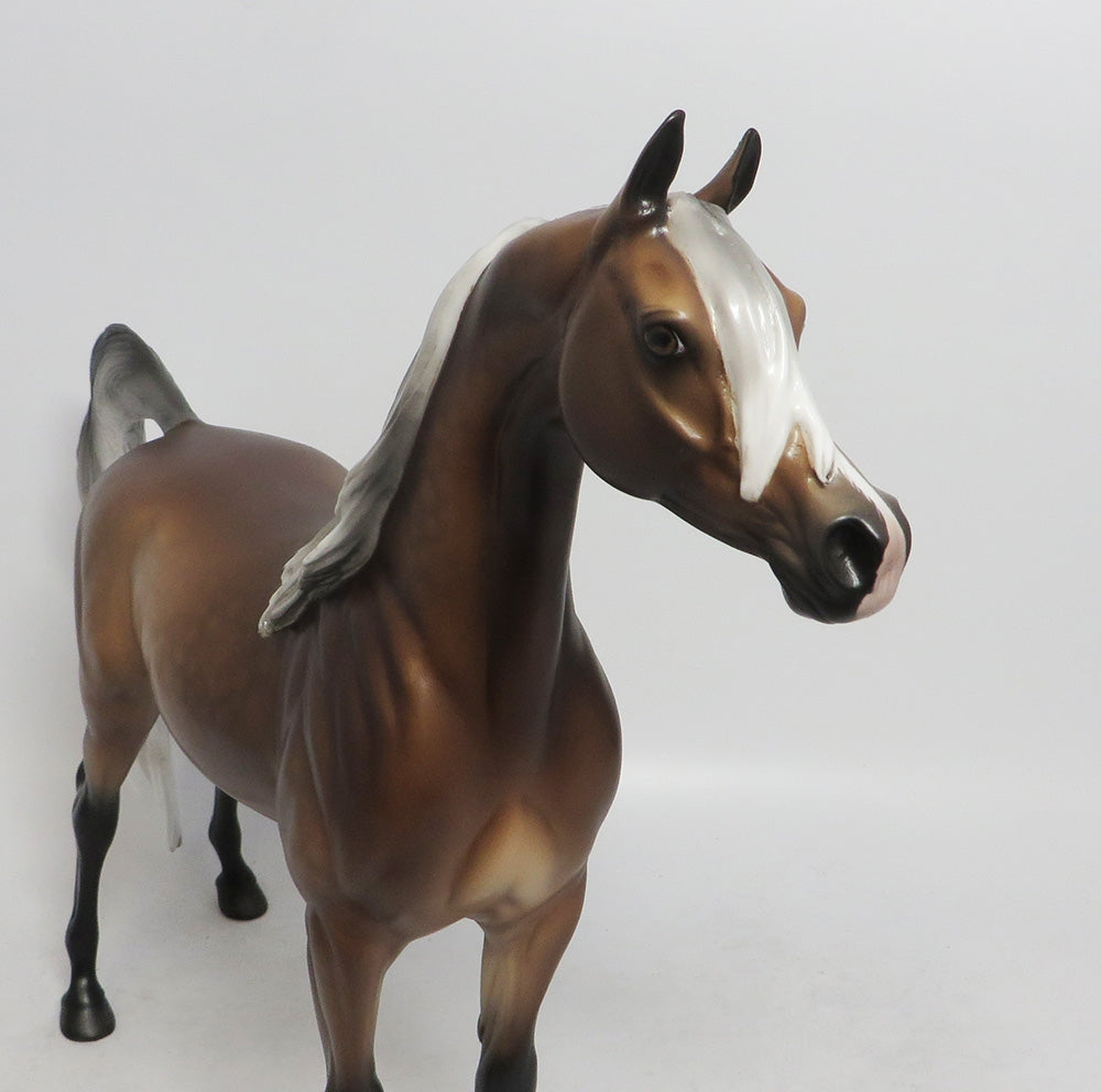 PUMPKIN MUFFIN-OOAK SILVER DAPPLE BAY ARABIAN MODEL HORSE BY SHERYL LEISURE 10/12/18