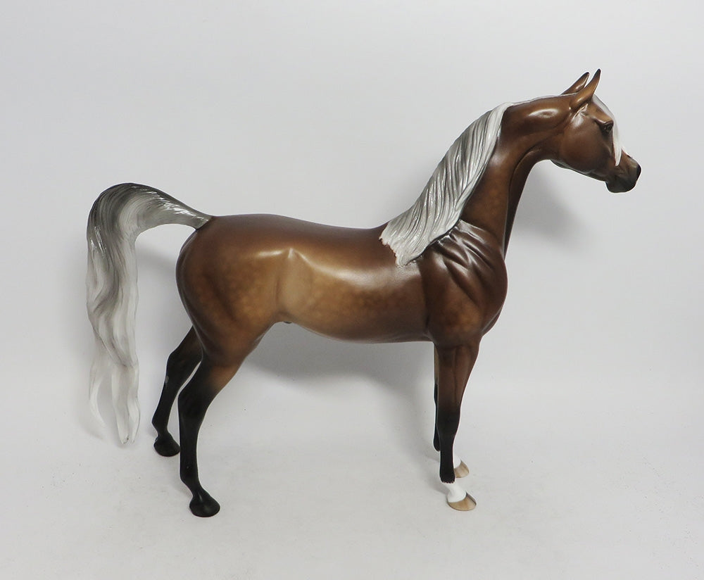 PUMPKIN MUFFIN-OOAK SILVER DAPPLE BAY ARABIAN MODEL HORSE BY SHERYL LEISURE 10/12/18