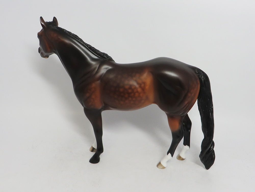 BONFIRE-OOAK STAR DAPPLE BAY ISH MODEL HORSE BY SHERYL LEISURE 10/12/18