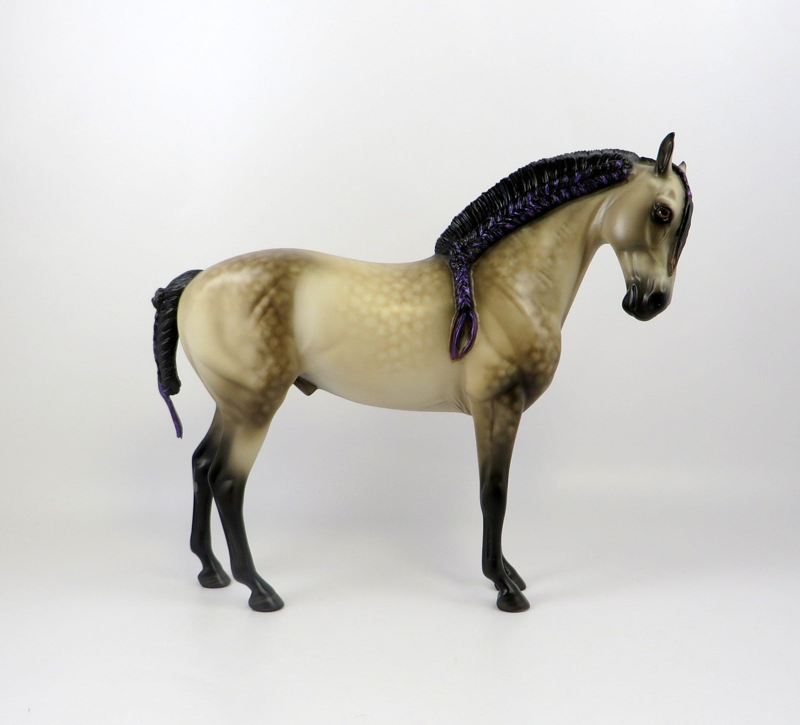 DOL GOLDUR-OOAK STAR DAPPLE BUCKSKIN ANDALUSIAN BY SHERYL LEISURE EQ 2019