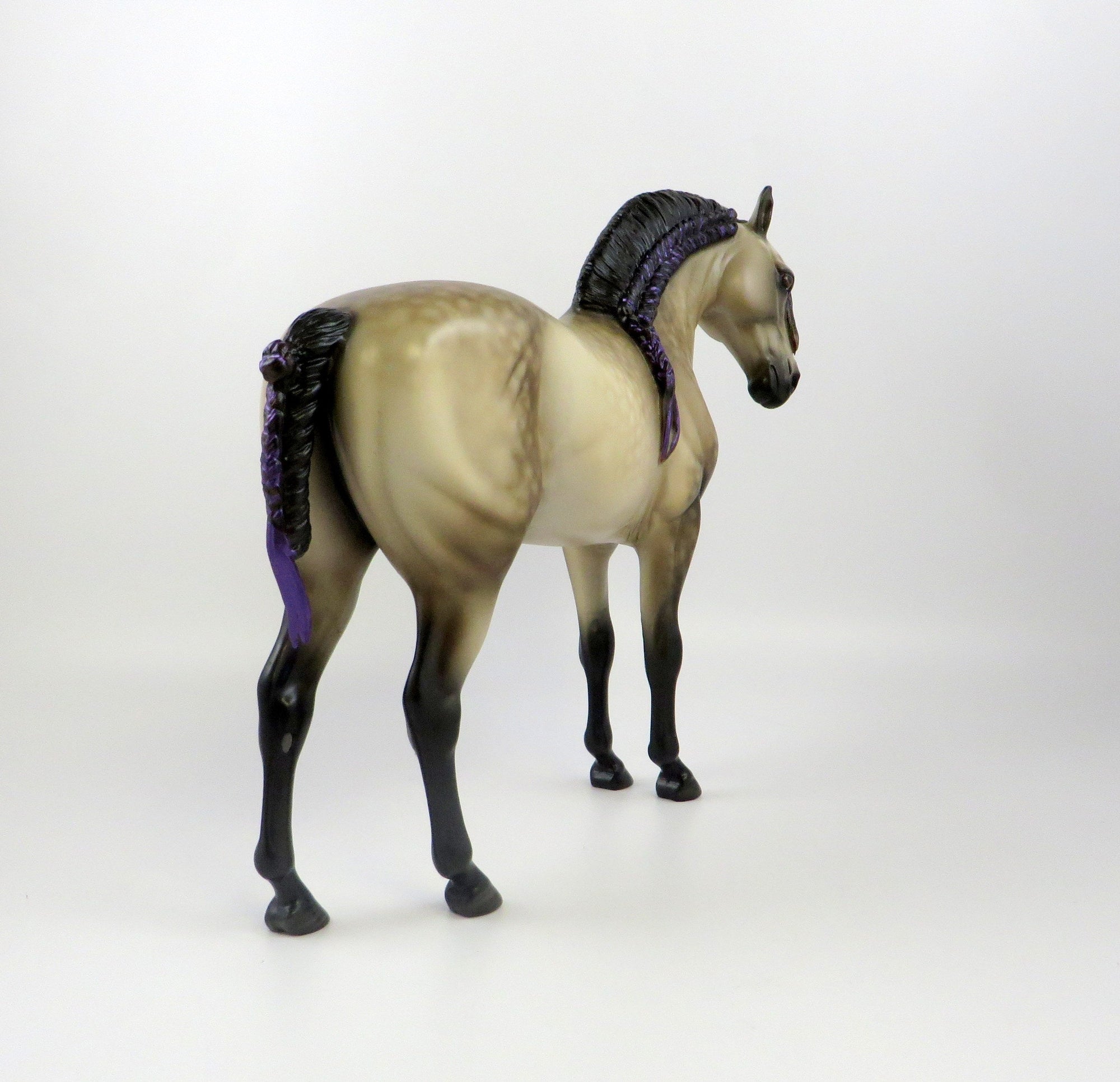 DOL GOLDUR-OOAK STAR DAPPLE BUCKSKIN ANDALUSIAN BY SHERYL LEISURE EQ 2019