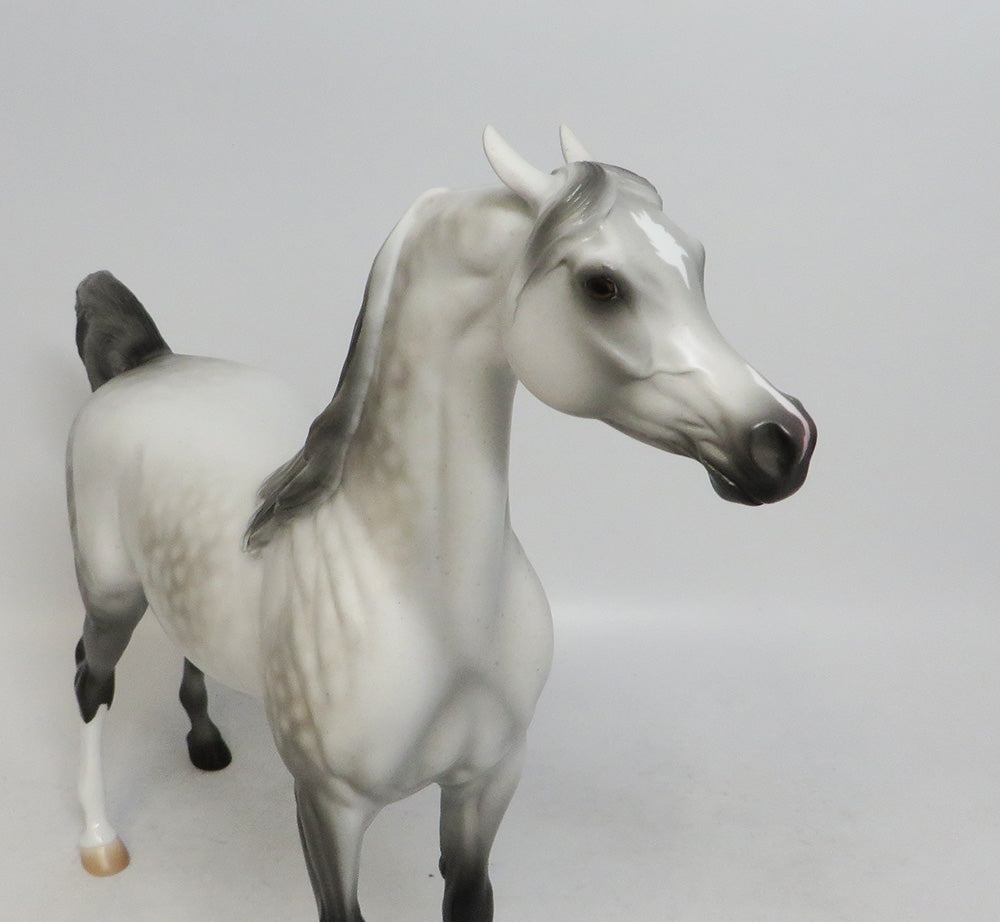 HULETT-OOAK DAPPLE GREY ARABIAN MODEL HORSE 10/12/18