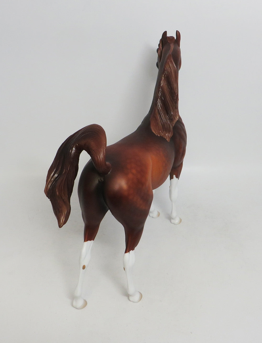 MORAN-OOAK DAPPLE CHESTNUT PINTO ARABIAN MODEL HORSE 10/12/18