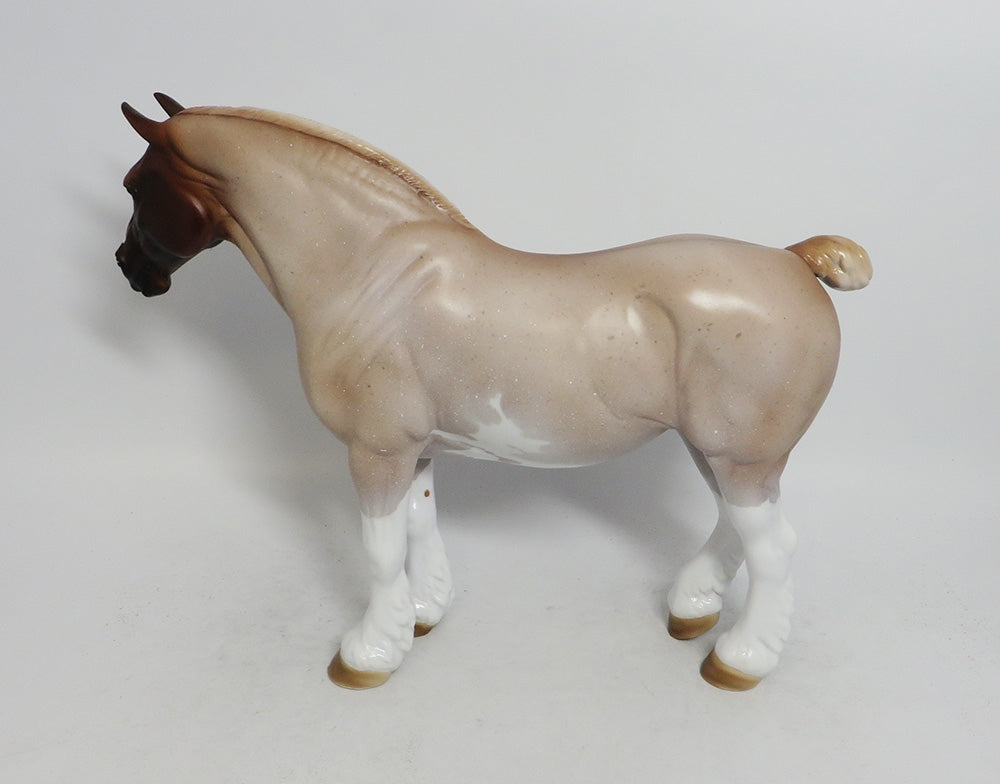 LOVELL-OOAK RED ROAN PINTO HEAVY DRAFT MODEL HORSE 10/12/18