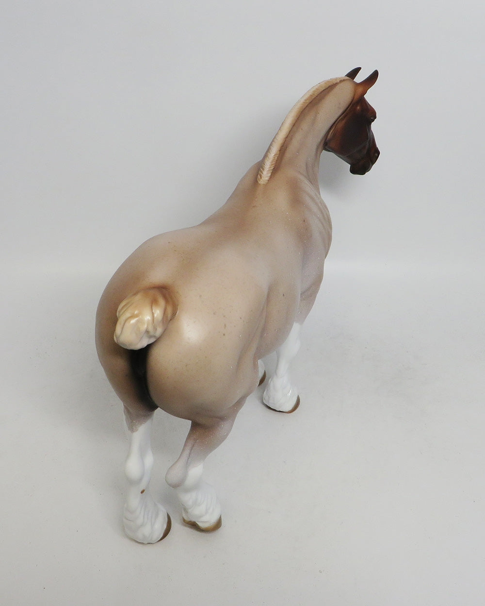 LOVELL-OOAK RED ROAN PINTO HEAVY DRAFT MODEL HORSE 10/12/18