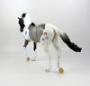 TABOO TRAIL - OOAK BLUE ROAN TOBIANO WITH WAR PAINT THOROUGHBRED MODEL HORSE BY AUDREY DIXON 6/27/19