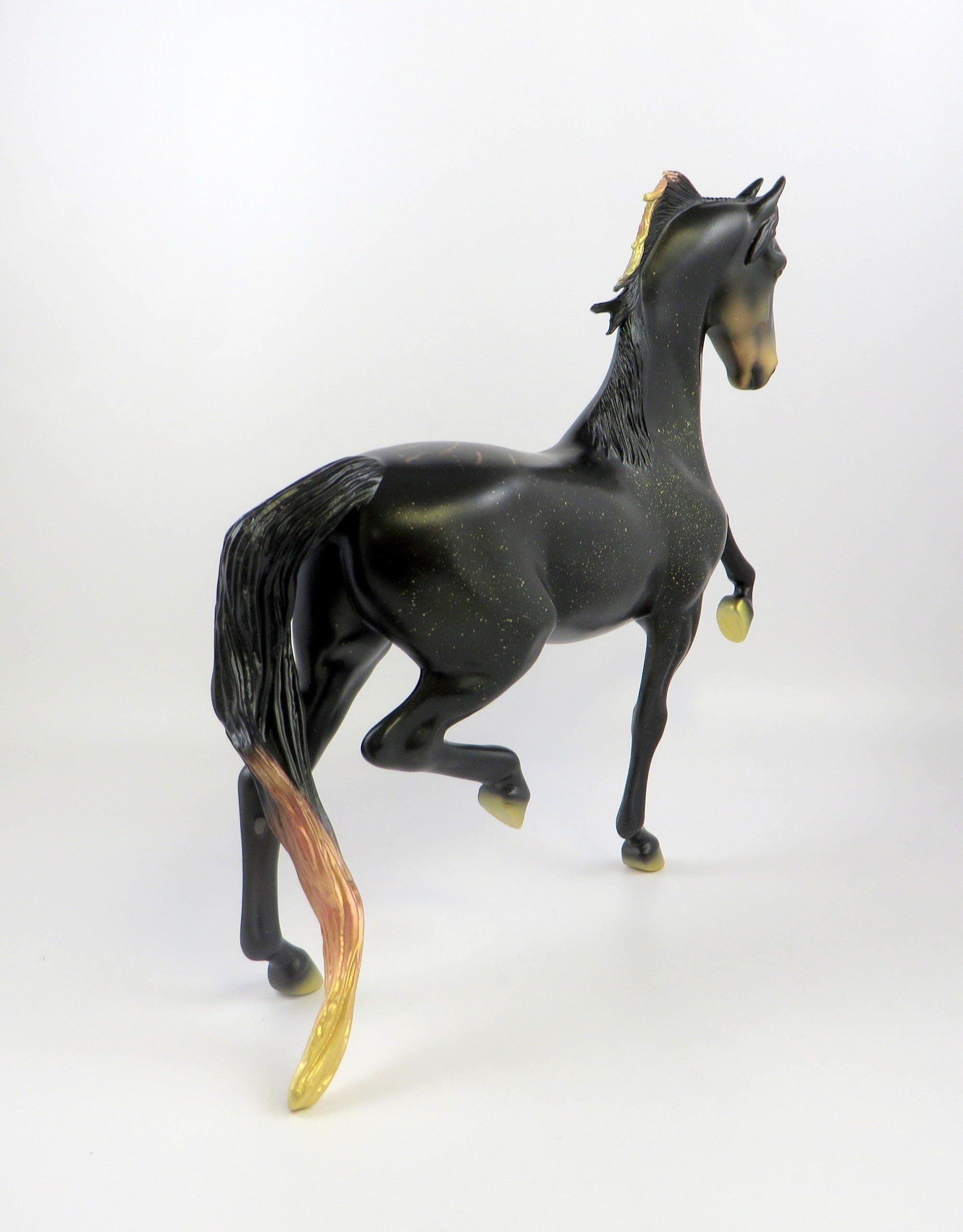 GRAND FINALE - OOAK FIREWORK DECORATOR SADDLEBRED MODEL HORSE BY MISSY FOX 6/27/19