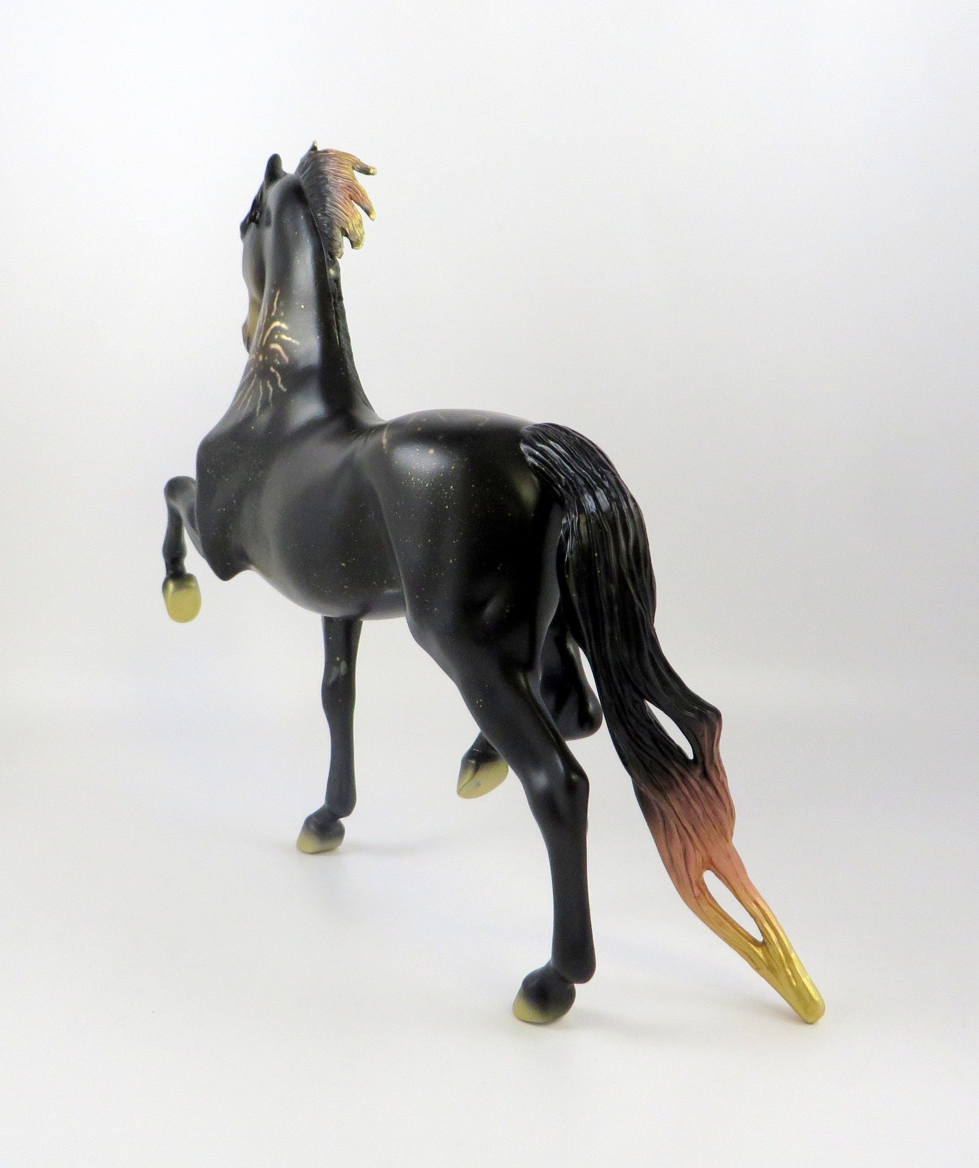 GRAND FINALE - OOAK FIREWORK DECORATOR SADDLEBRED MODEL HORSE BY MISSY FOX 6/27/19