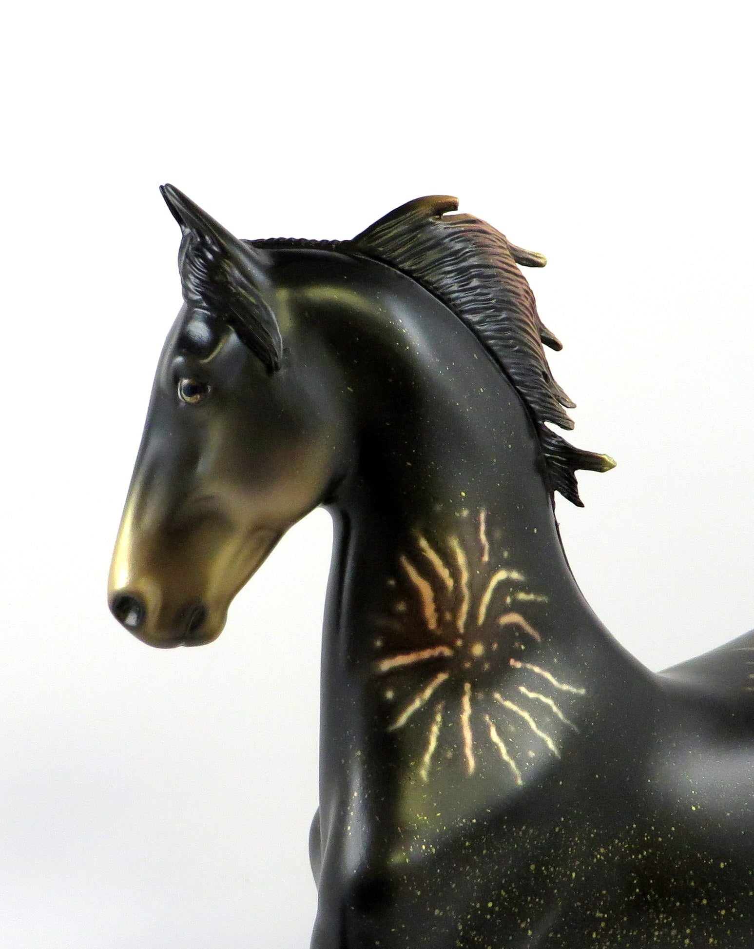GRAND FINALE - OOAK FIREWORK DECORATOR SADDLEBRED MODEL HORSE BY MISSY FOX 6/27/19