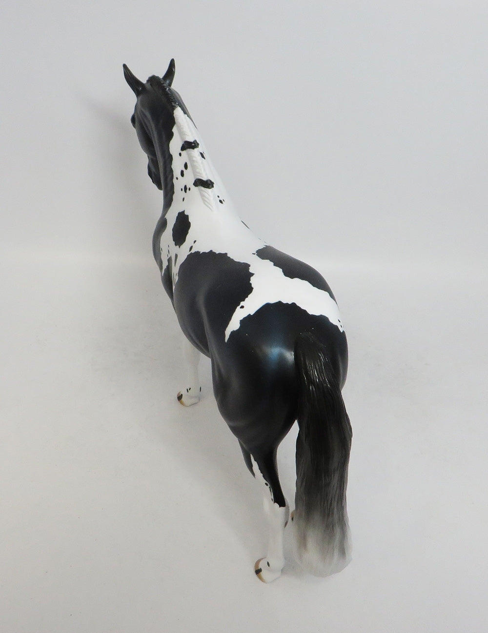 ELAINE ERMINE- LE-15- BLACK ANDALUSIAN MODEL HORSE NON CUSTOM BY AUDREY DIXON EA19