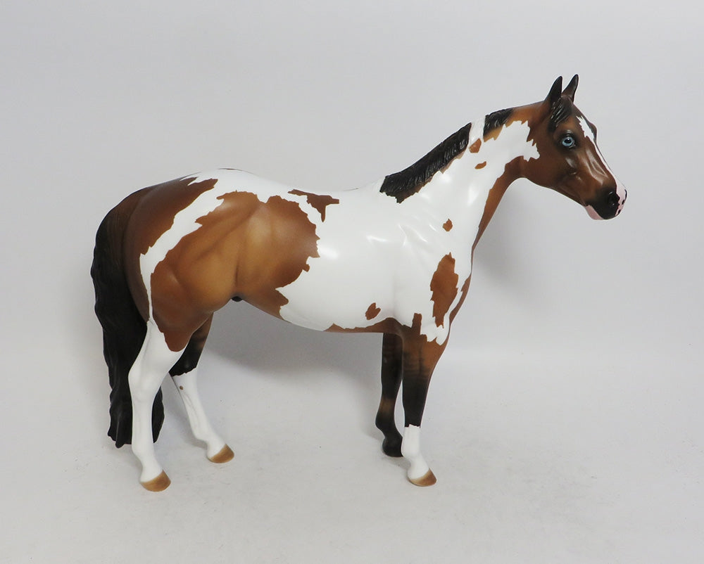 COYOTES THUNDER- OOAK BUCKSKIN PINTO ISH MODEL HORSE BY AUDREY DIXON 10/18/18