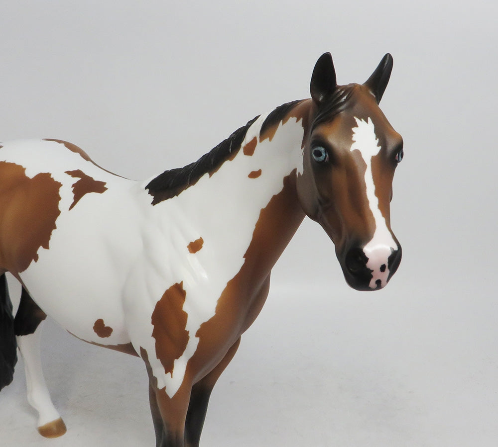 COYOTES THUNDER- OOAK BUCKSKIN PINTO ISH MODEL HORSE BY AUDREY DIXON 10/18/18