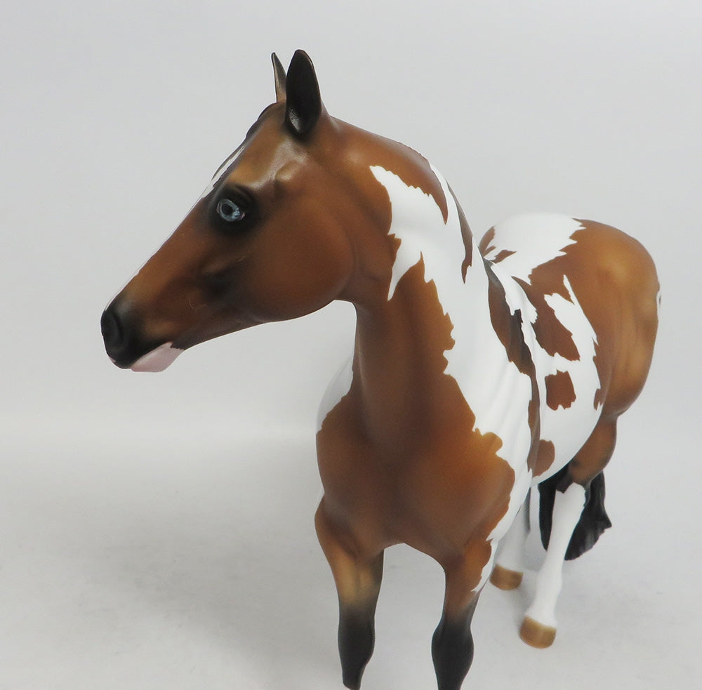 COYOTES THUNDER- OOAK BUCKSKIN PINTO ISH MODEL HORSE BY AUDREY DIXON 10/18/18