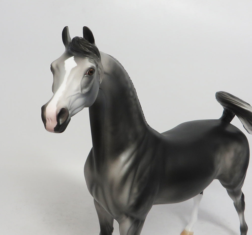 ECLIPSE- OOAK DARK GREY DAPPLE ARABIAN HORSE MODEL BY AUDREY DIXON 10/18/18