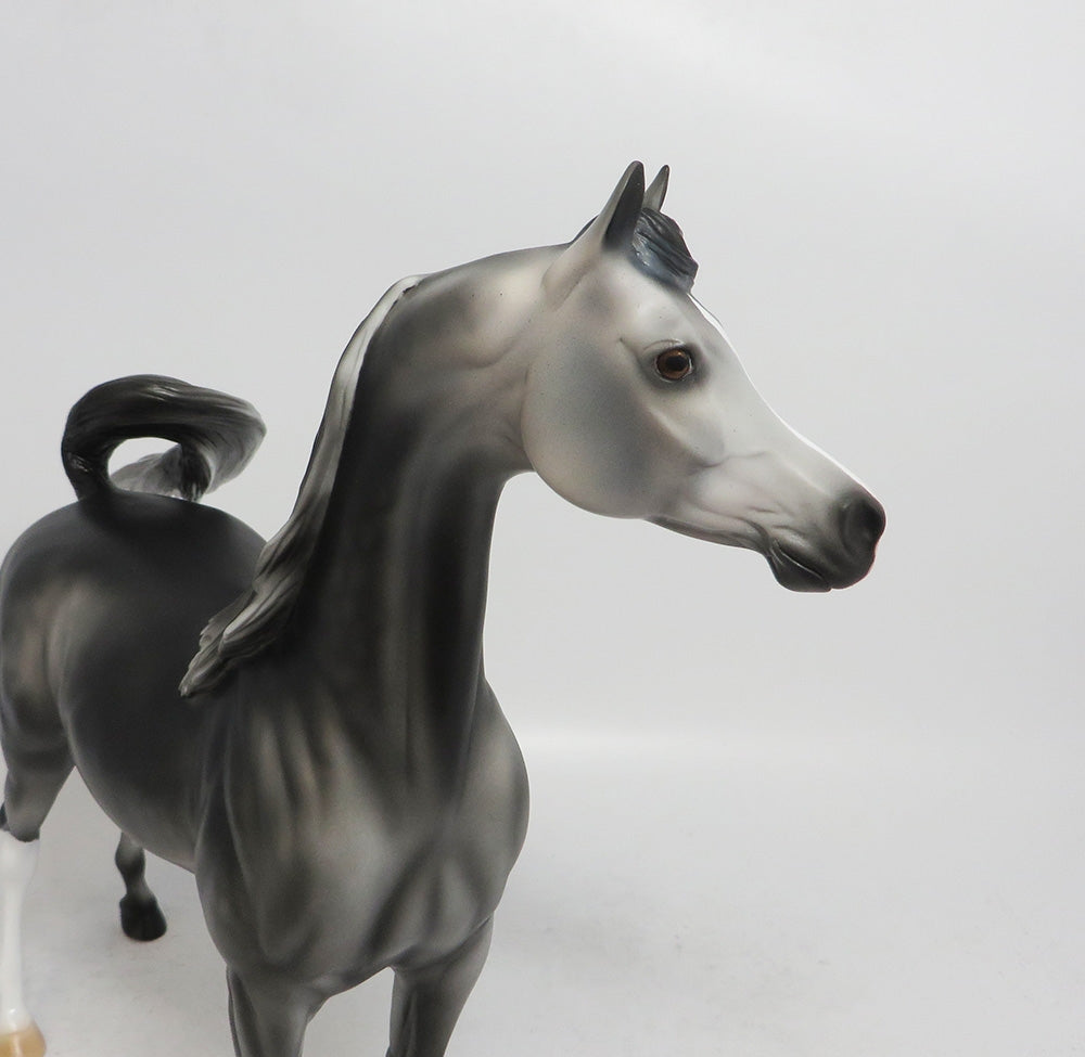 ECLIPSE- OOAK DARK GREY DAPPLE ARABIAN HORSE MODEL BY AUDREY DIXON 10/18/18