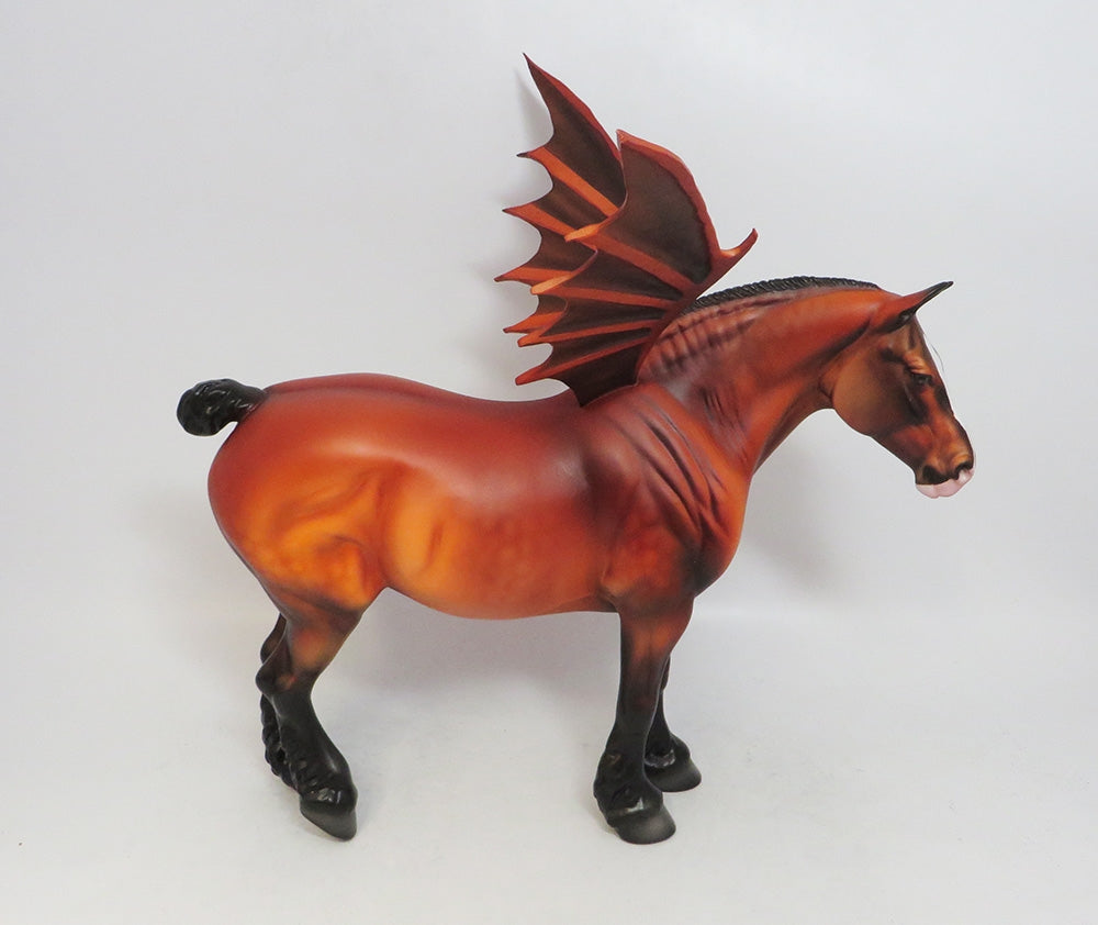 DAPHNE- OOAK BAT WING BUNNY DECORATOR MODEL HORSE 2018