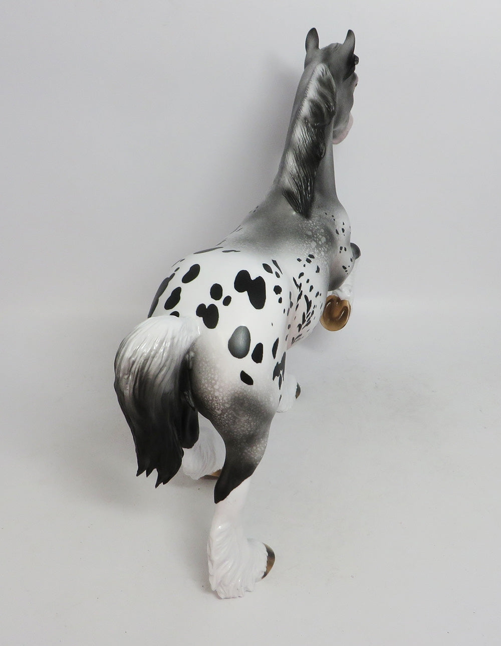 MIdnight- OOAK Trotting Drafter Appolosa MODEL HORSE 2018