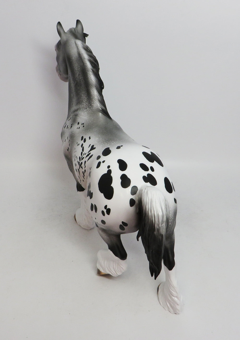 MIdnight- OOAK Trotting Drafter Appolosa MODEL HORSE 2018