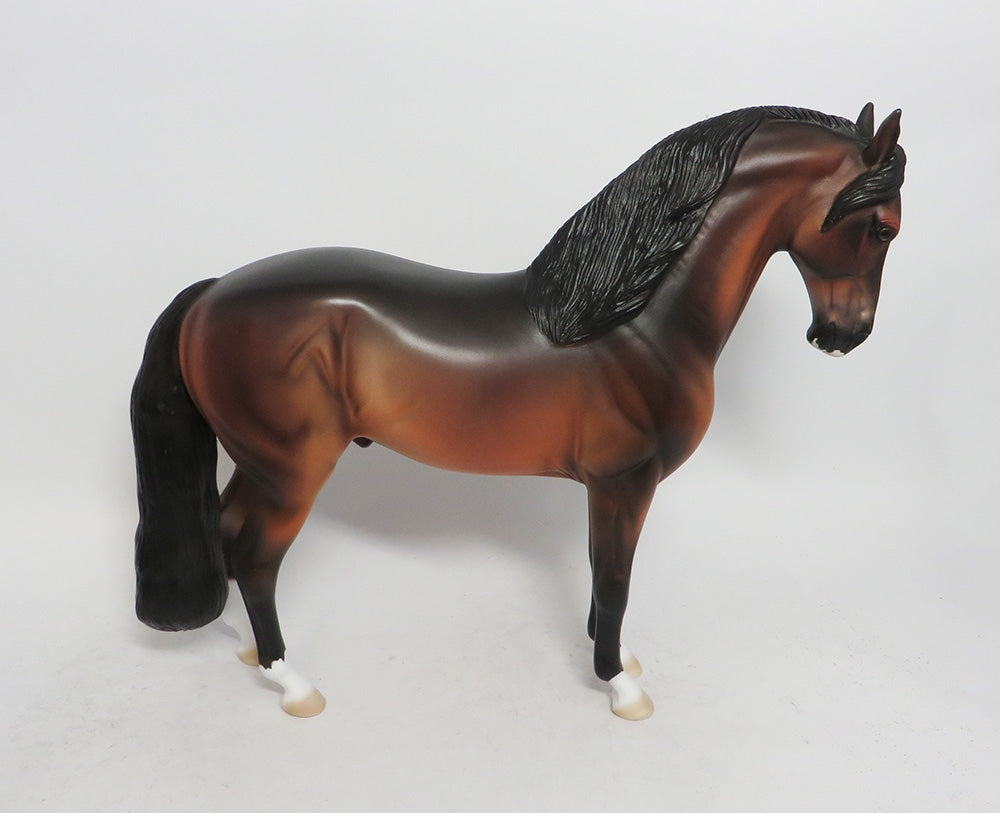 BAYLOR-OOAK BAY ANDALUSIAN MODEL HORSE MM 2018