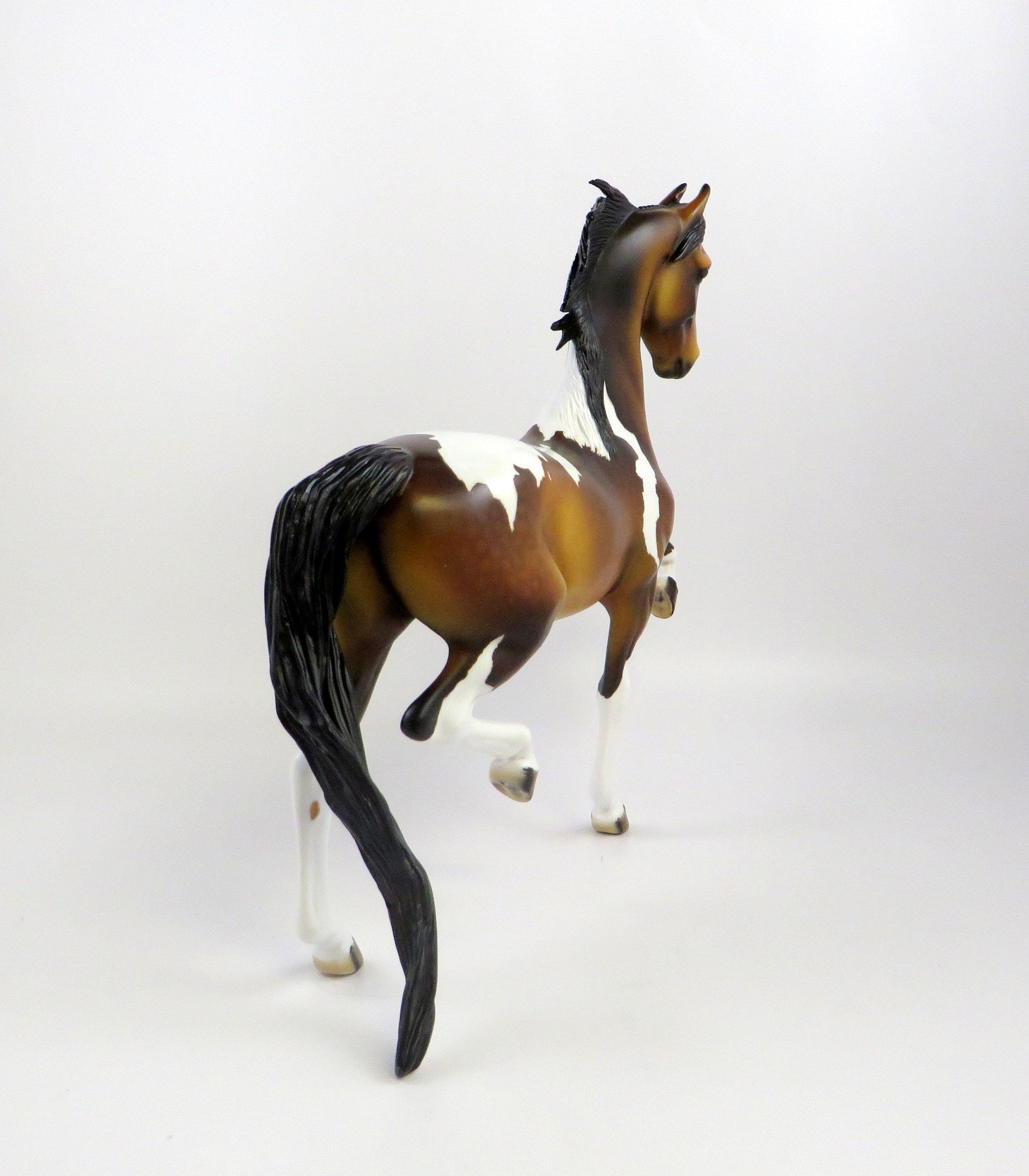 RICOCHET -OOAK  DAPPLE BAY SADDLEBRED BY DAWN QUICK MODEL HORSE 7/2/19