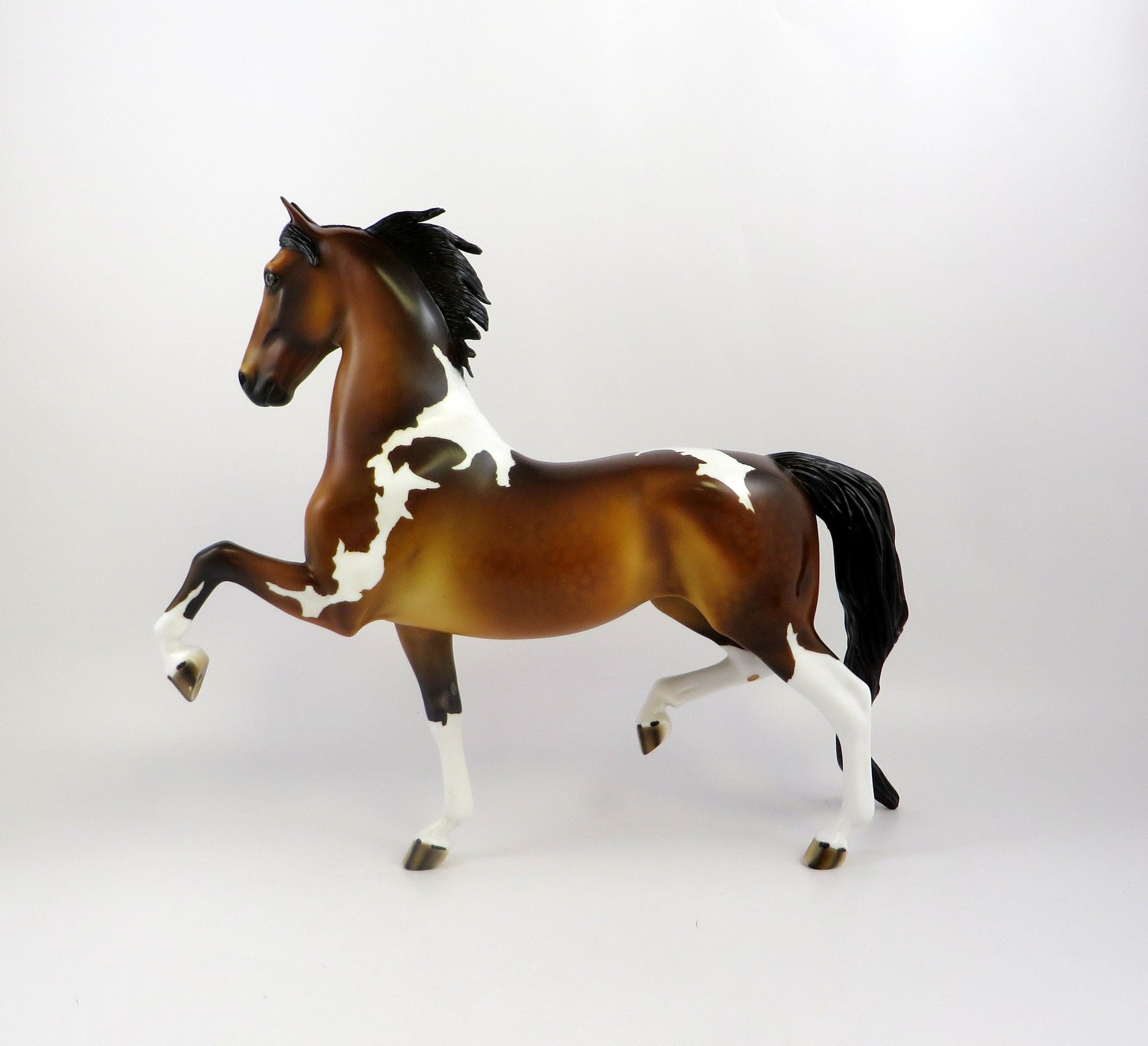 RICOCHET -OOAK  DAPPLE BAY SADDLEBRED BY DAWN QUICK MODEL HORSE 7/2/19