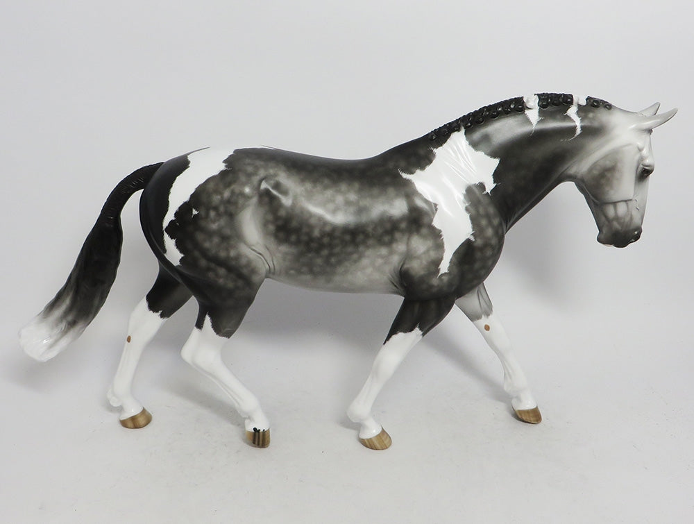 VENKMAN-OOAK ETCHED DAPPLE GREY PINTO IRISH DRAFT BY SHERYL LEISURE 11/2/18