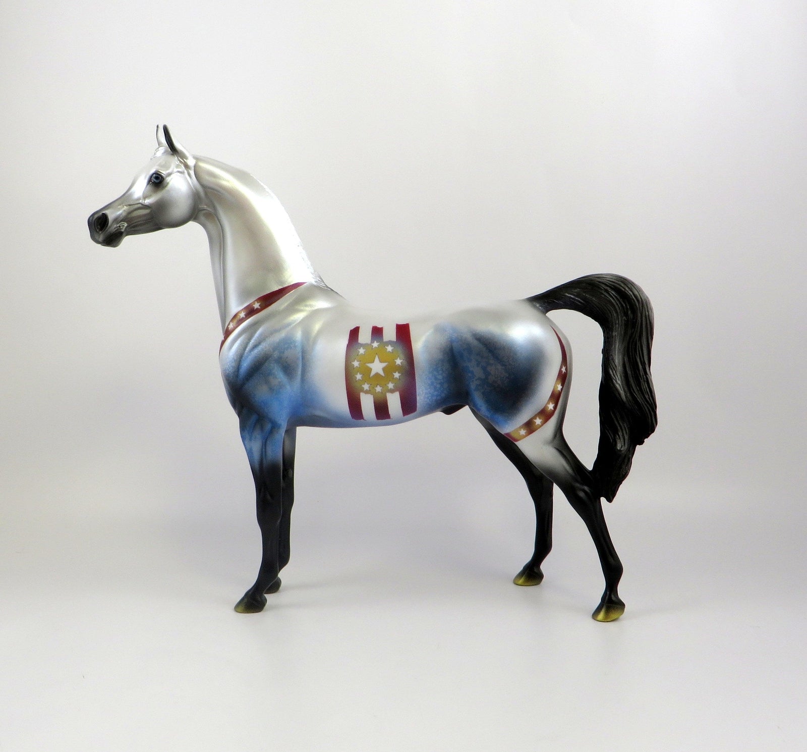 AGELESS ALLIANCE -OOAK PATRIOTIC ARABIAN MODEL HORSE BY MISSY FOX 7/2/19