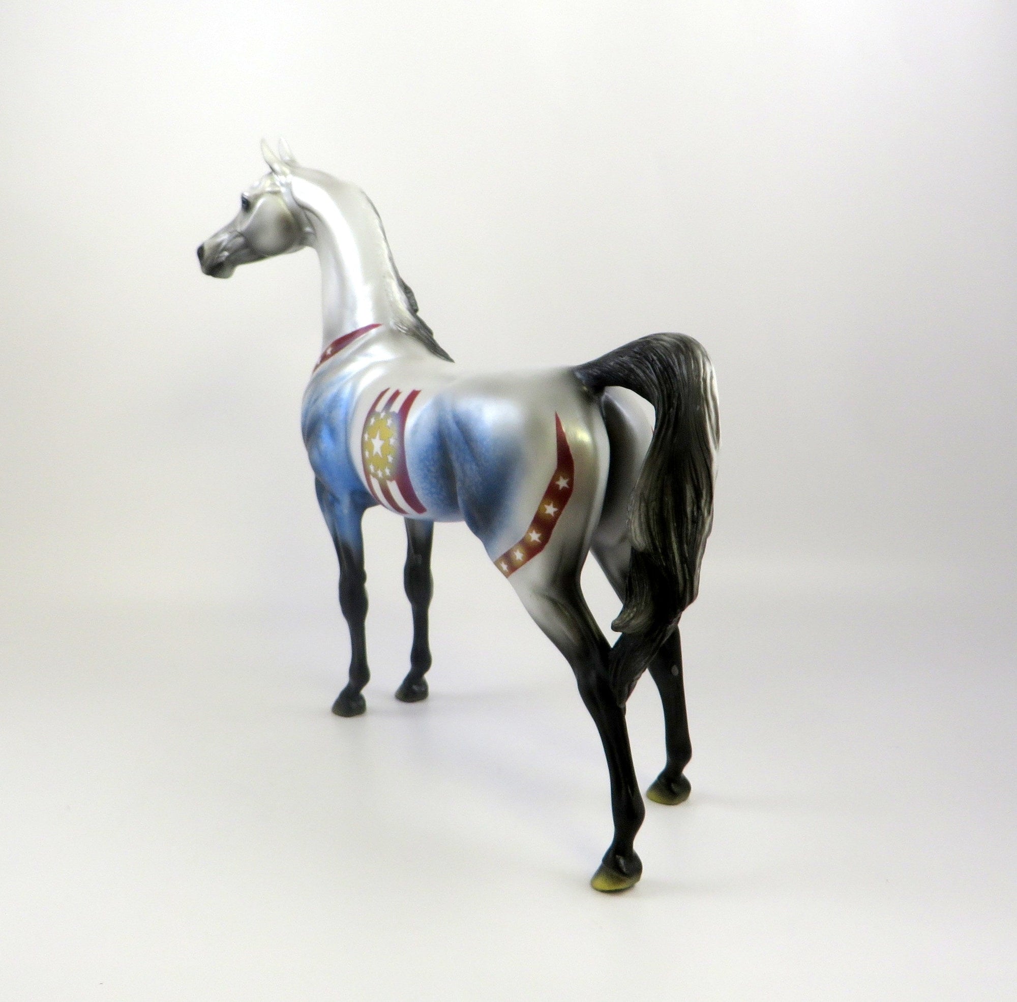 AGELESS ALLIANCE -OOAK PATRIOTIC ARABIAN MODEL HORSE BY MISSY FOX 7/2/19