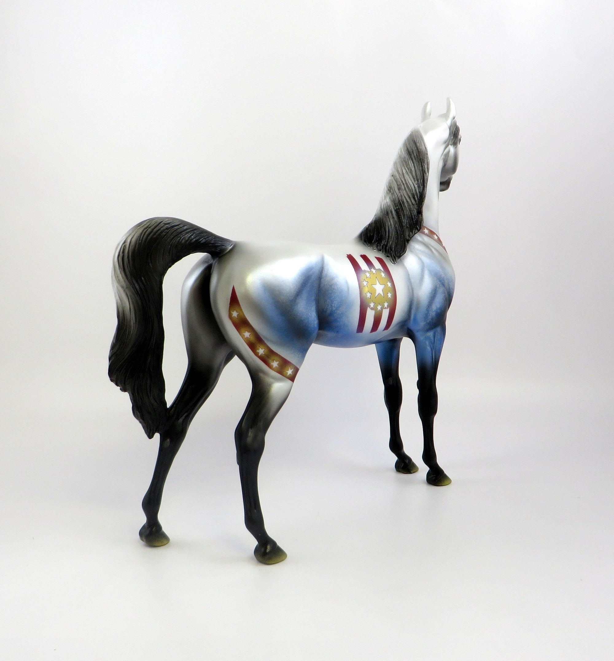 AGELESS ALLIANCE -OOAK PATRIOTIC ARABIAN MODEL HORSE BY MISSY FOX 7/2/19