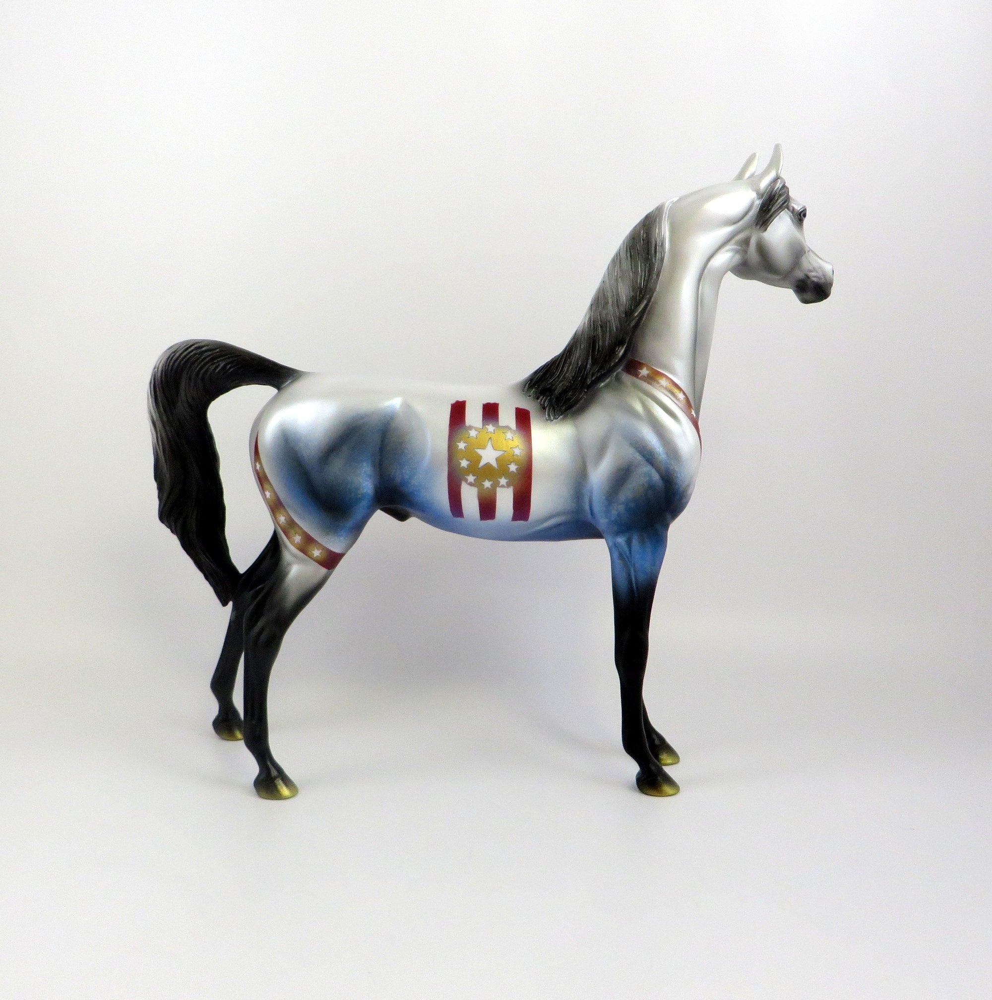 AGELESS ALLIANCE -OOAK PATRIOTIC ARABIAN MODEL HORSE BY MISSY FOX 7/2/19