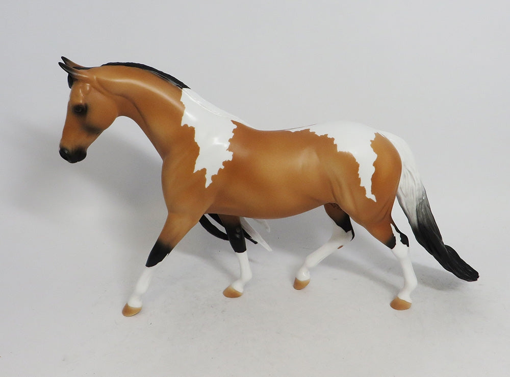 TANSLEY TOBIANO - LE-15 BUCKSKIN TOBIANO PONY CUSTOM MODEL HORSE  2018